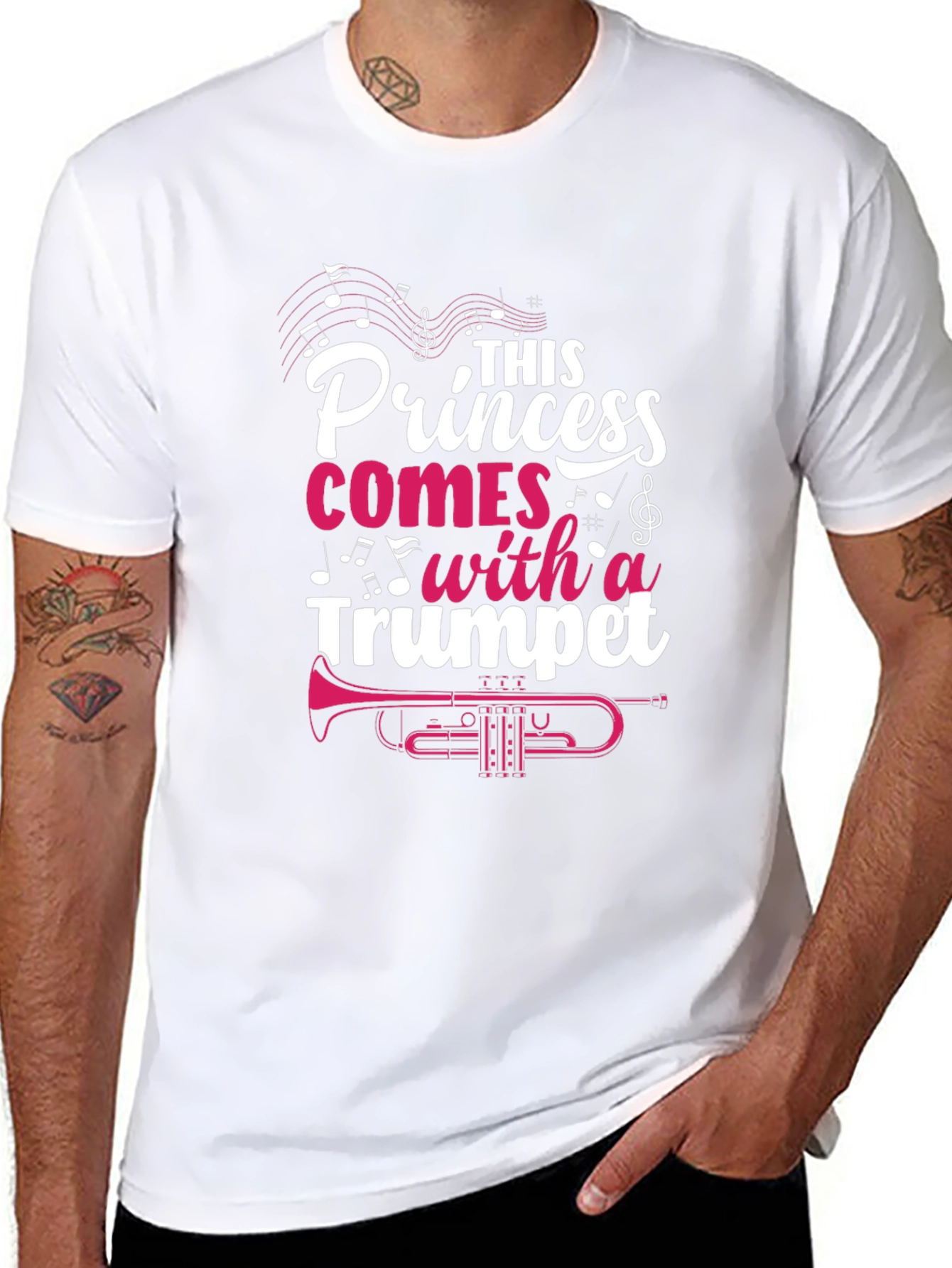 Princess Trumpet Player T-Shirt - Music Lover Tee