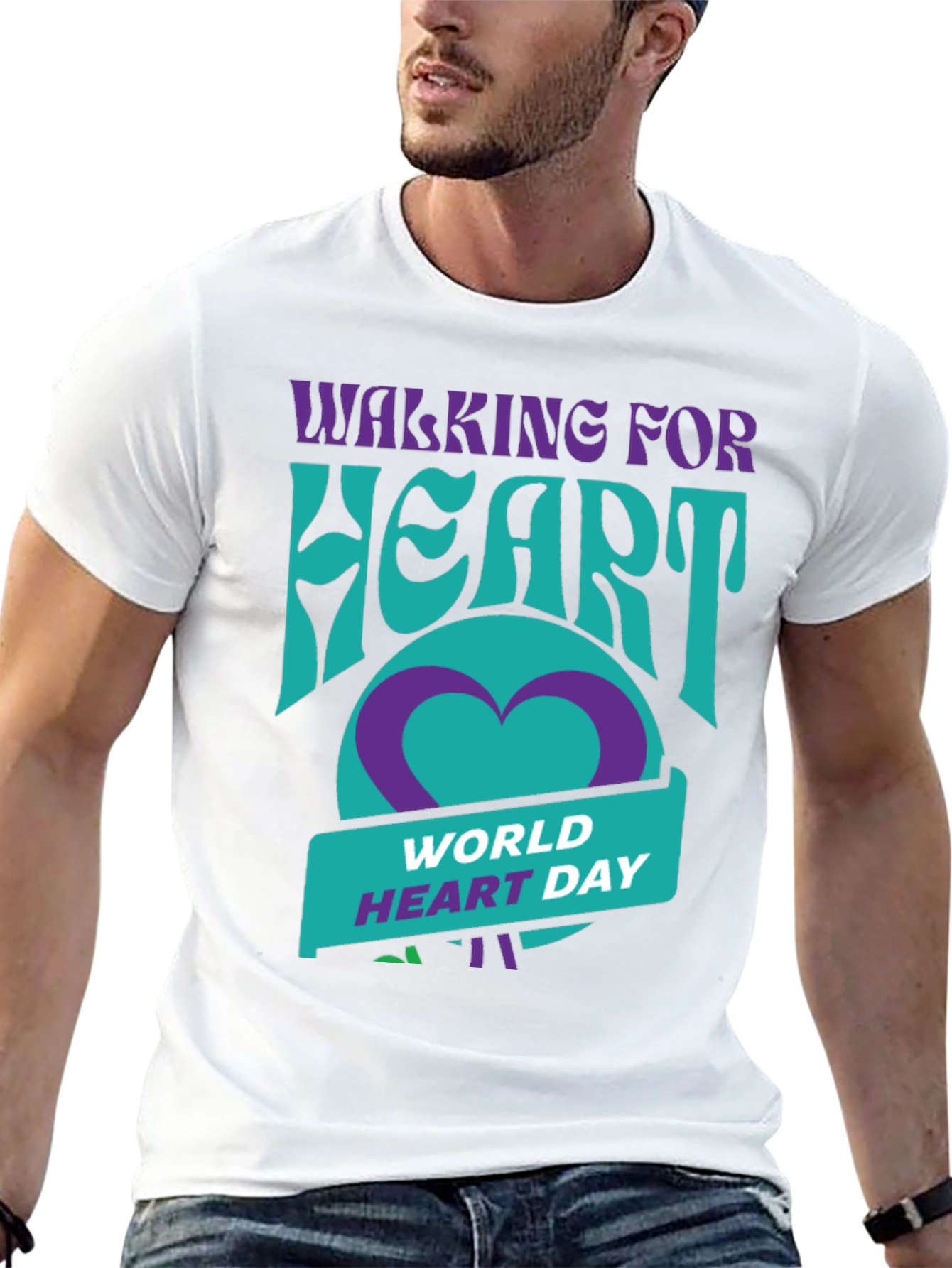 Walking for Heart World Heart Day T-Shirt