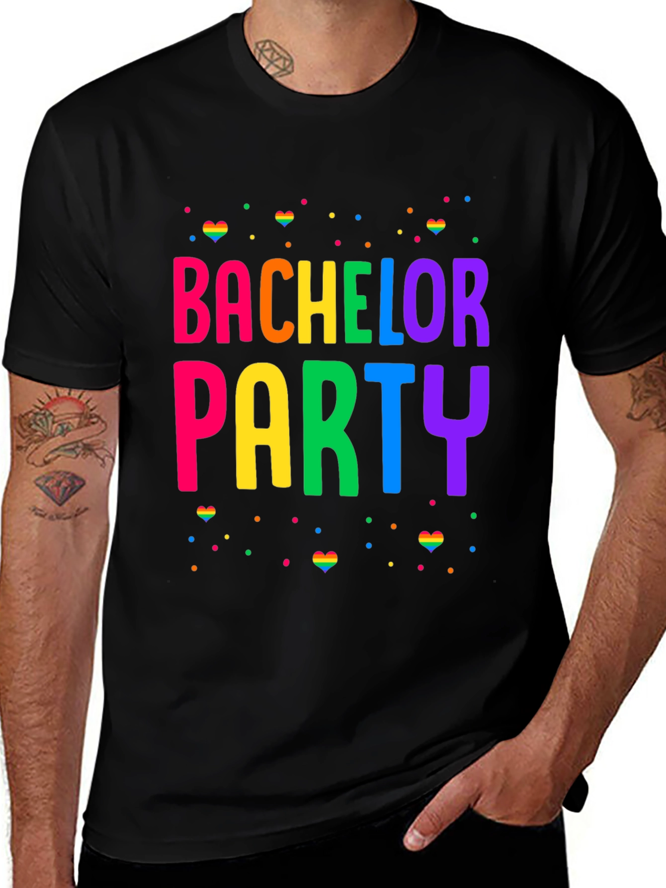 Bachelor Party Rainbow Pride T-Shirt