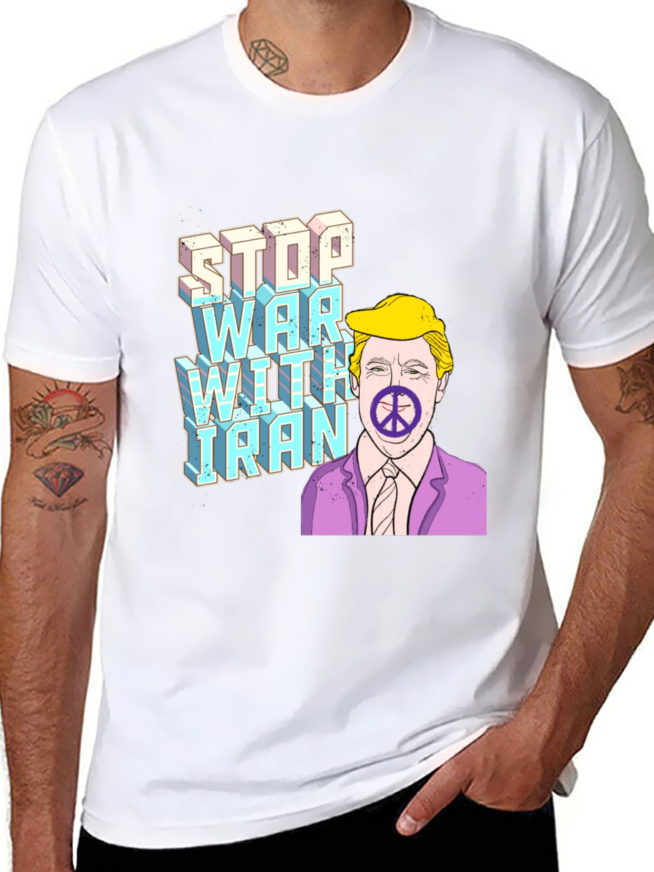 Stop War With Iran Graphic T-Shirt