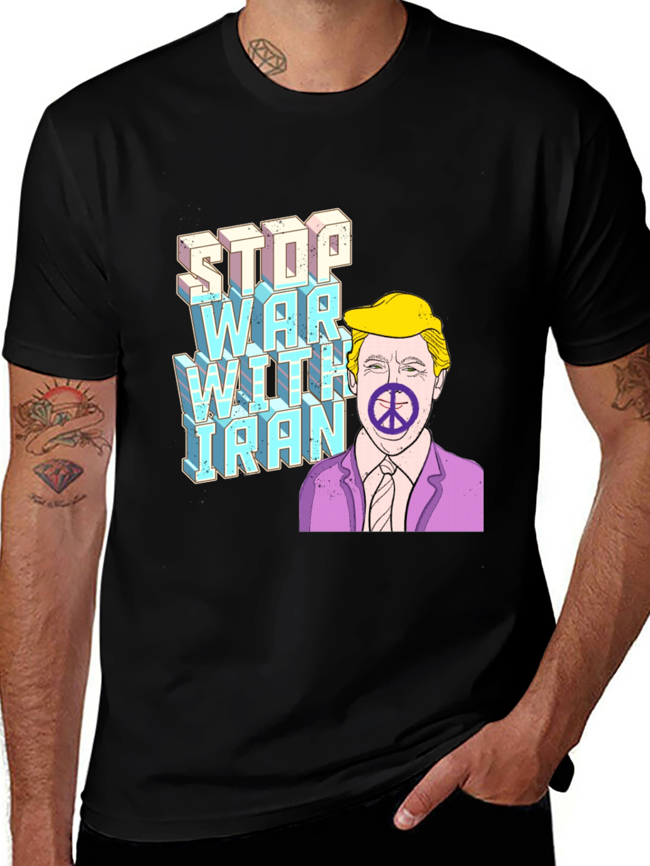 Stop War With Iran Graphic T-Shirt
