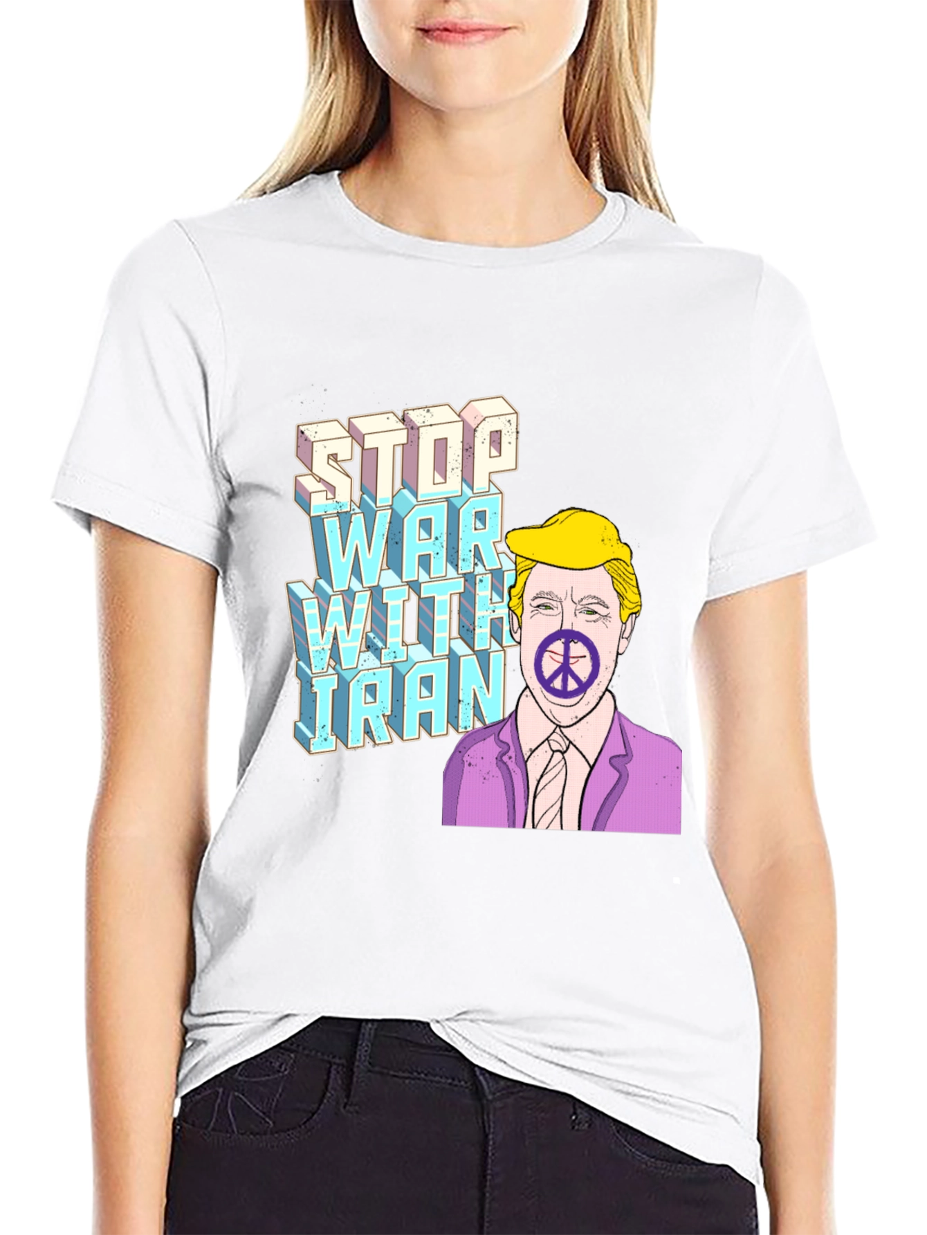 Stop War With Iran Graphic T-Shirt