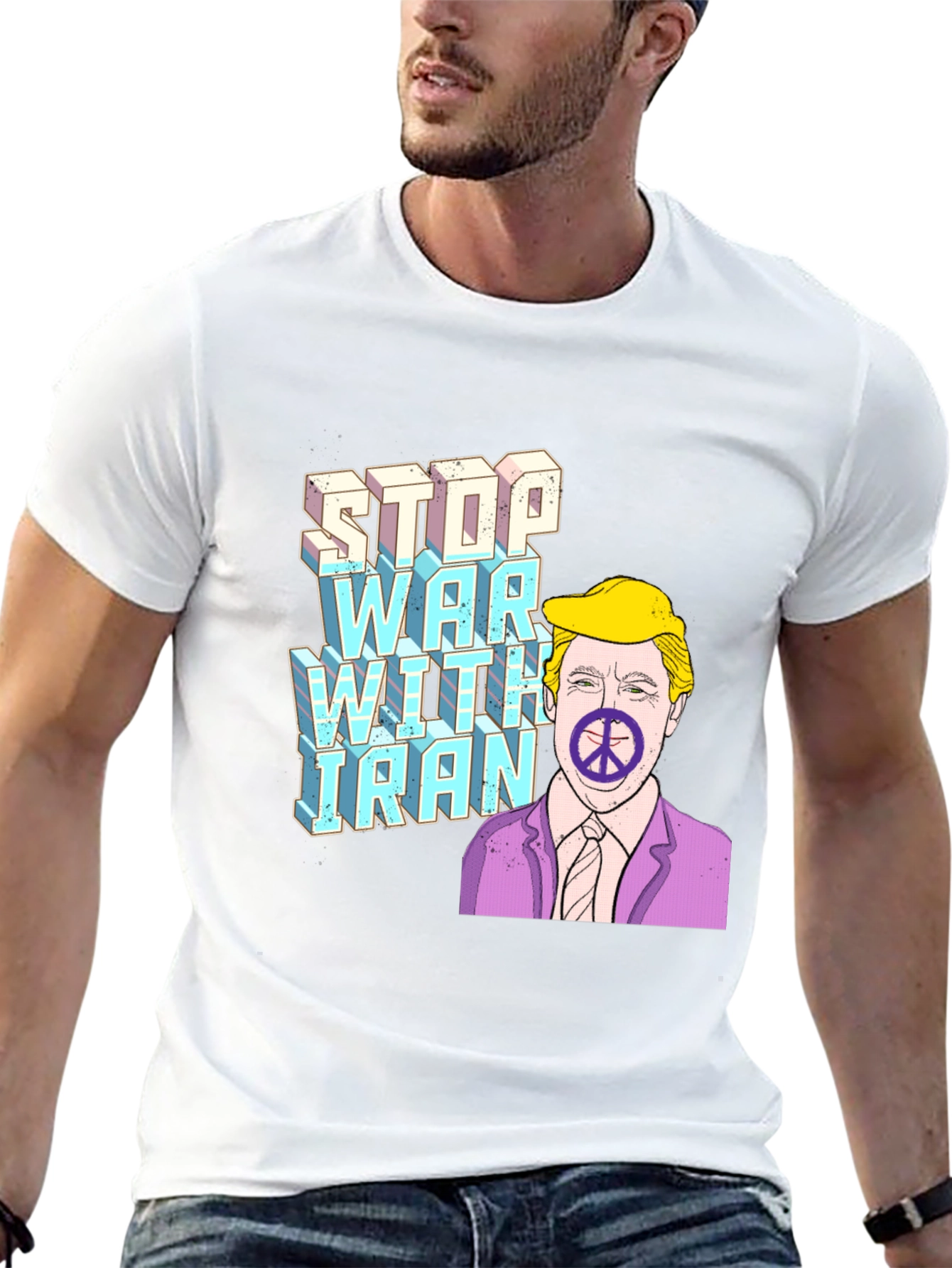 Stop War With Iran Graphic T-Shirt