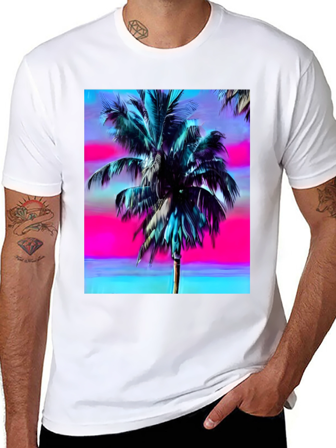 Vaporwave Palm Tree T-Shirt