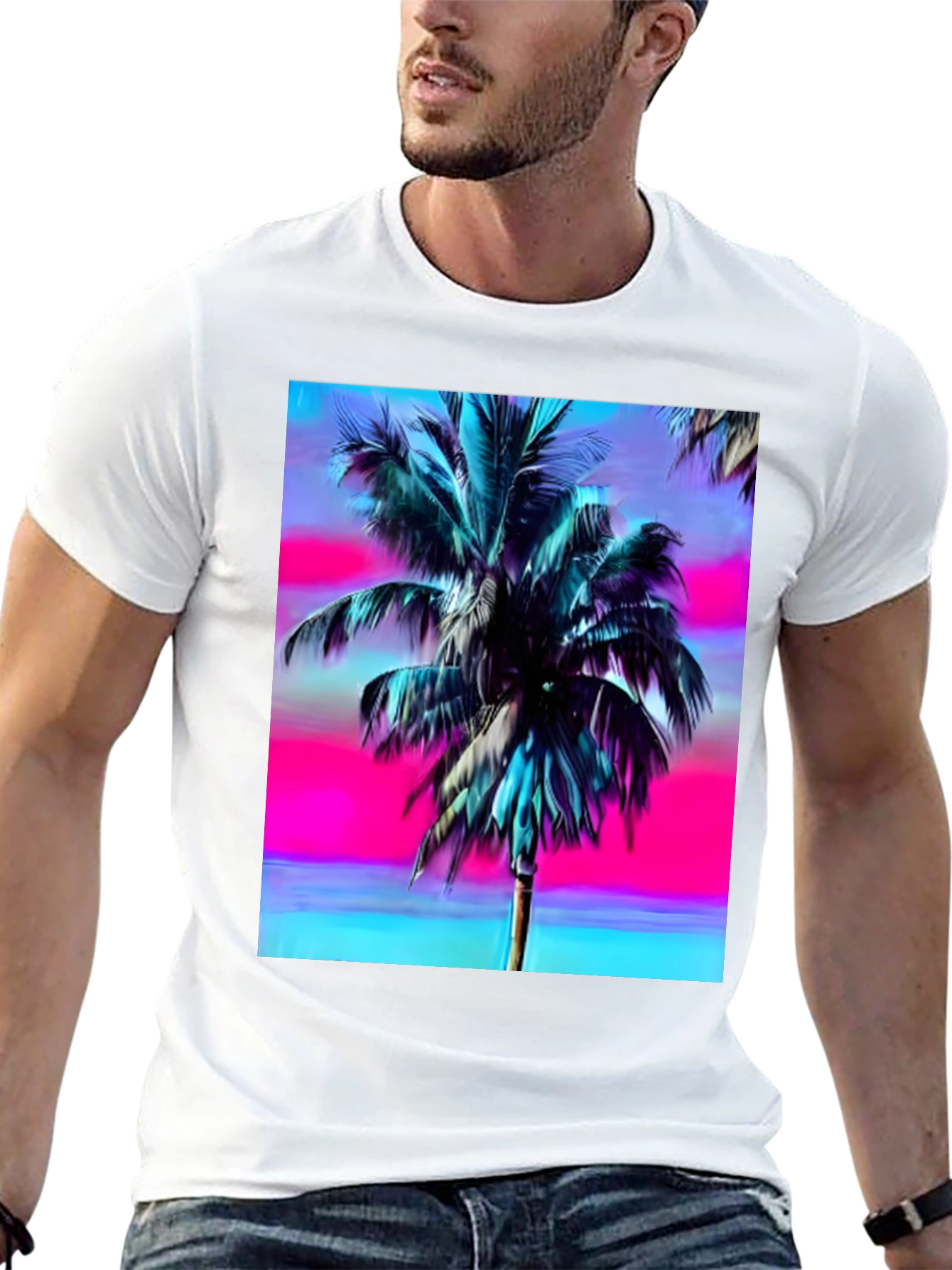 Vaporwave Palm Tree T-Shirt