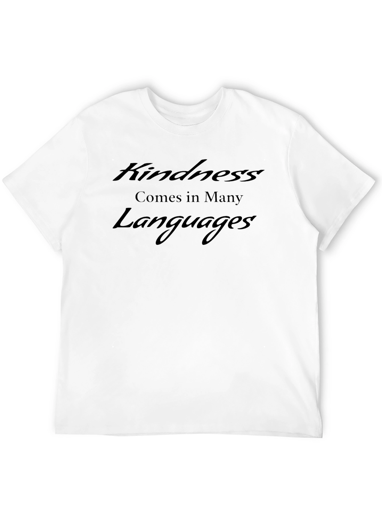 Kindness in Many Languages Black T-Shirt