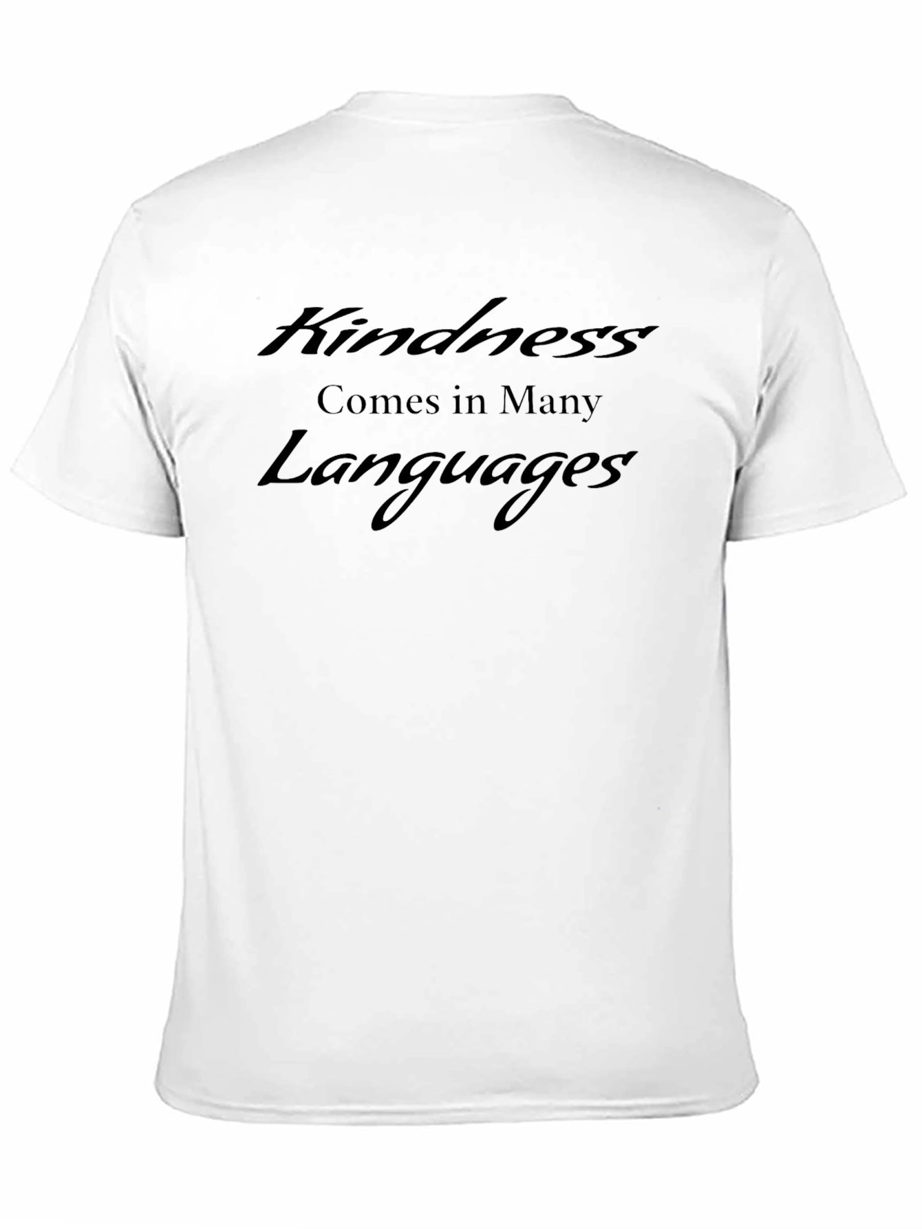 Kindness in Many Languages Black T-Shirt