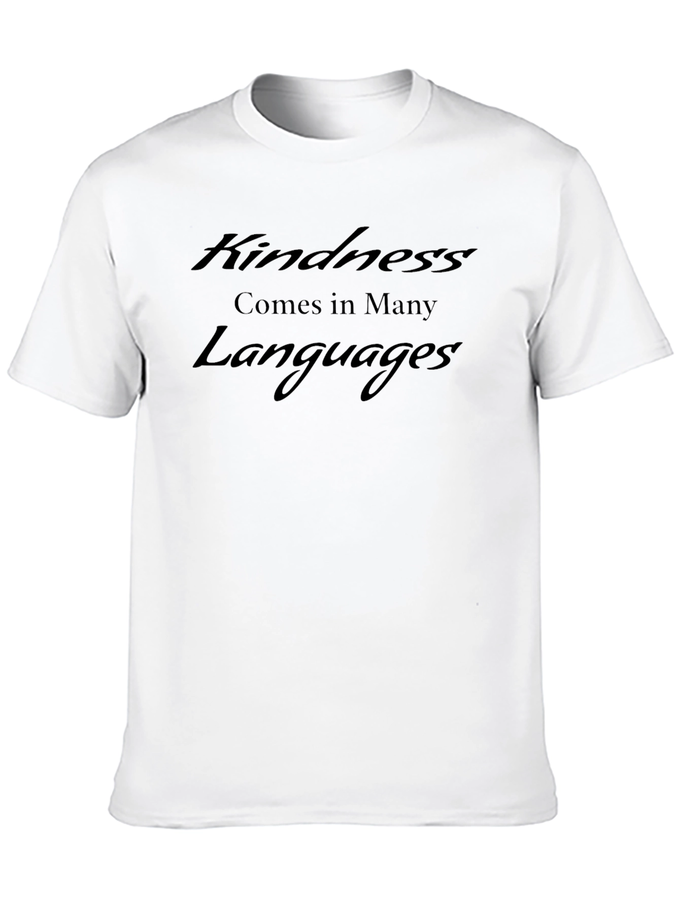 Kindness in Many Languages Black T-Shirt