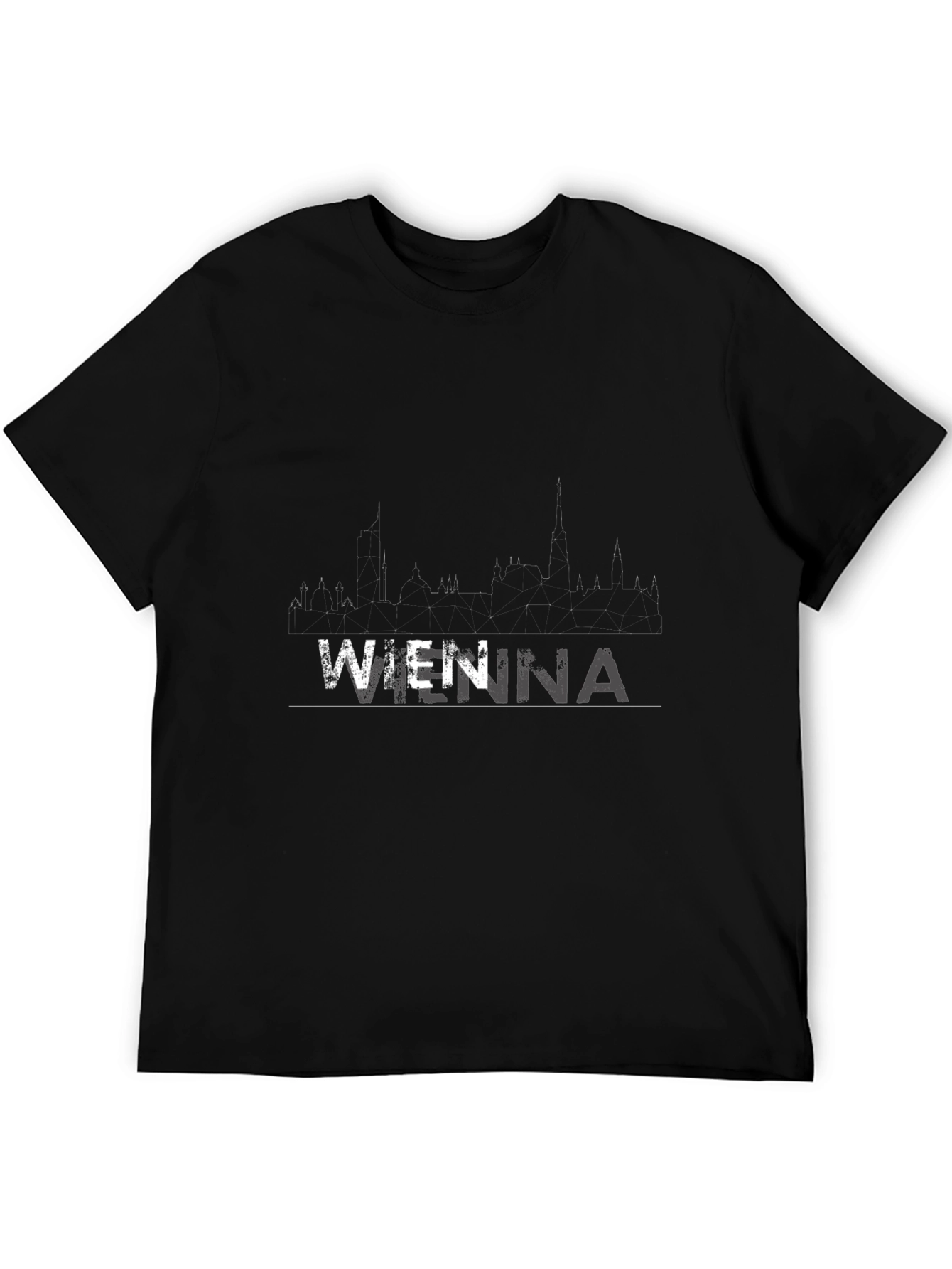 Vienna Skyline T-Shirt - Black Mens