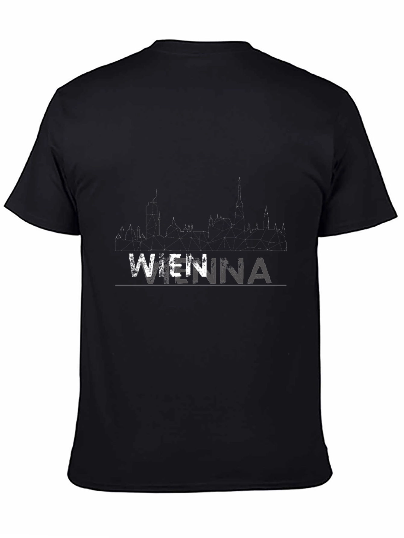 Vienna Skyline T-Shirt - Black Mens