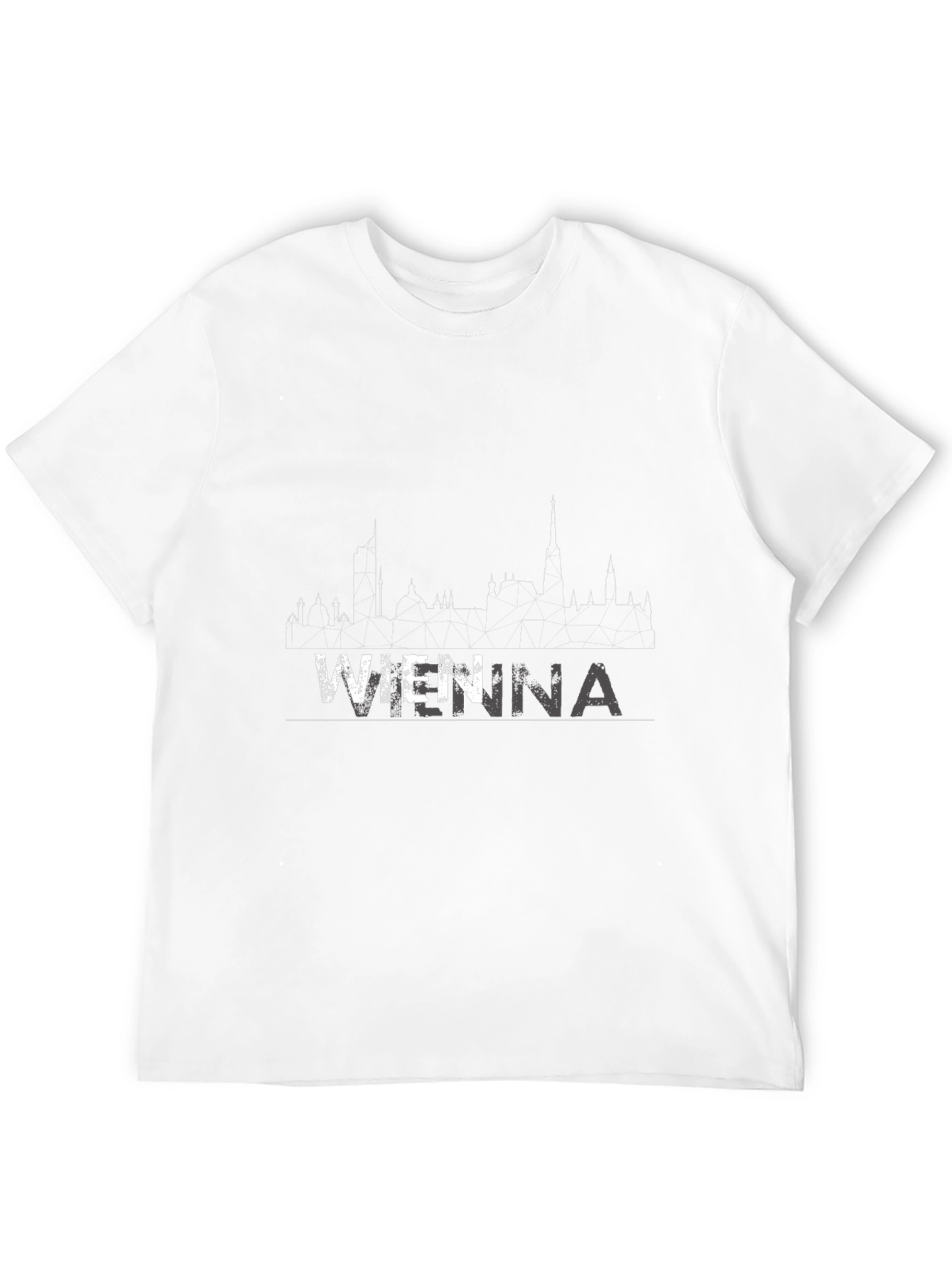 Vienna Skyline T-Shirt - Black Mens