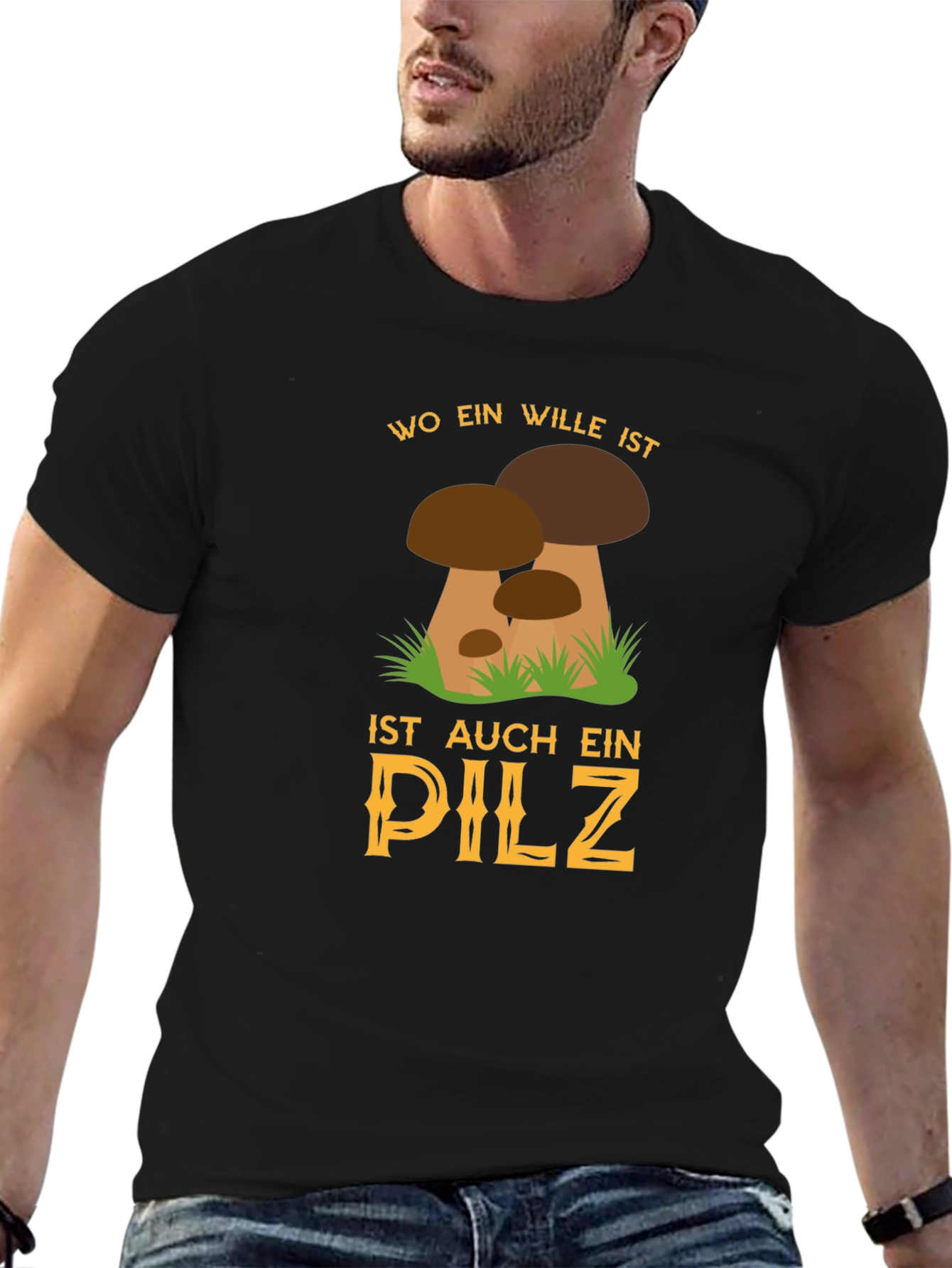 Funny Mushroom Graphic T-Shirt - Will to Find Mushrooms