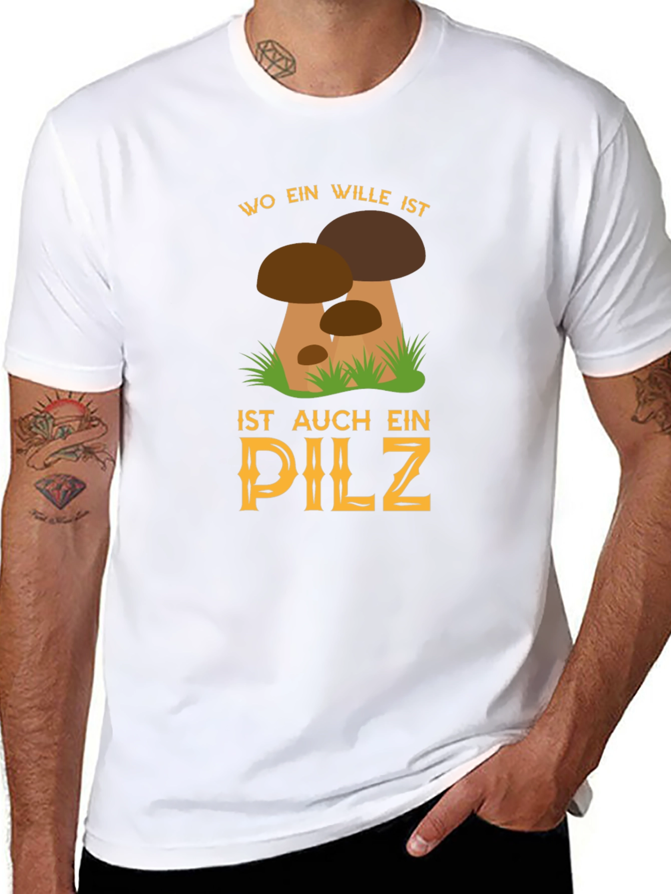 Funny Mushroom Graphic T-Shirt - Will to Find Mushrooms