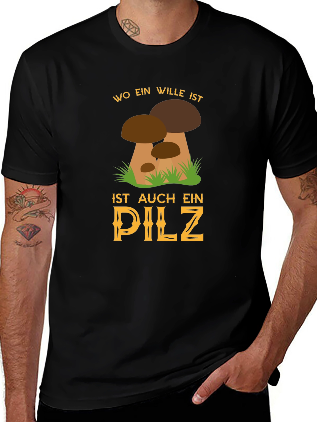 Funny Mushroom Graphic T-Shirt - Will to Find Mushrooms
