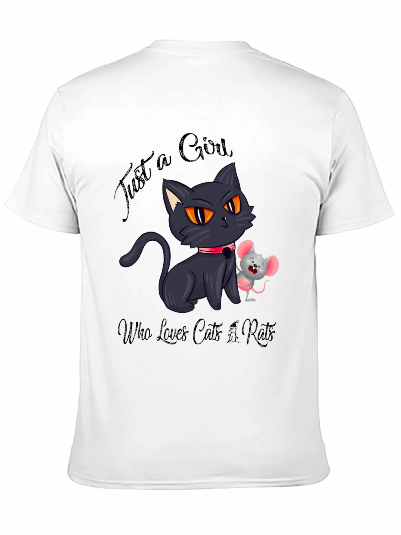 Cute Cat and Mouse Graphic Tee