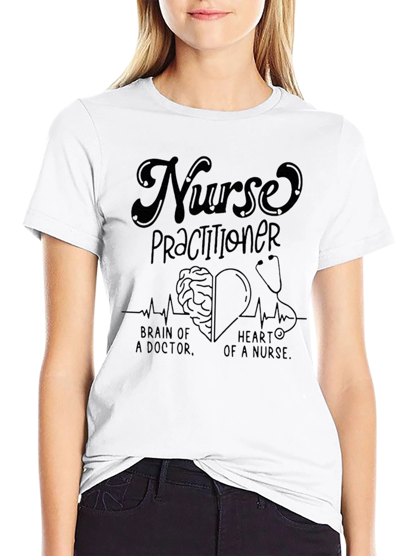 Nurse Practitioner Brain & Heart T-Shirt