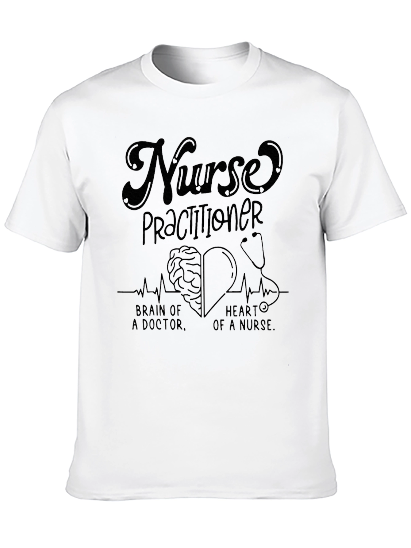 Nurse Practitioner Brain & Heart T-Shirt