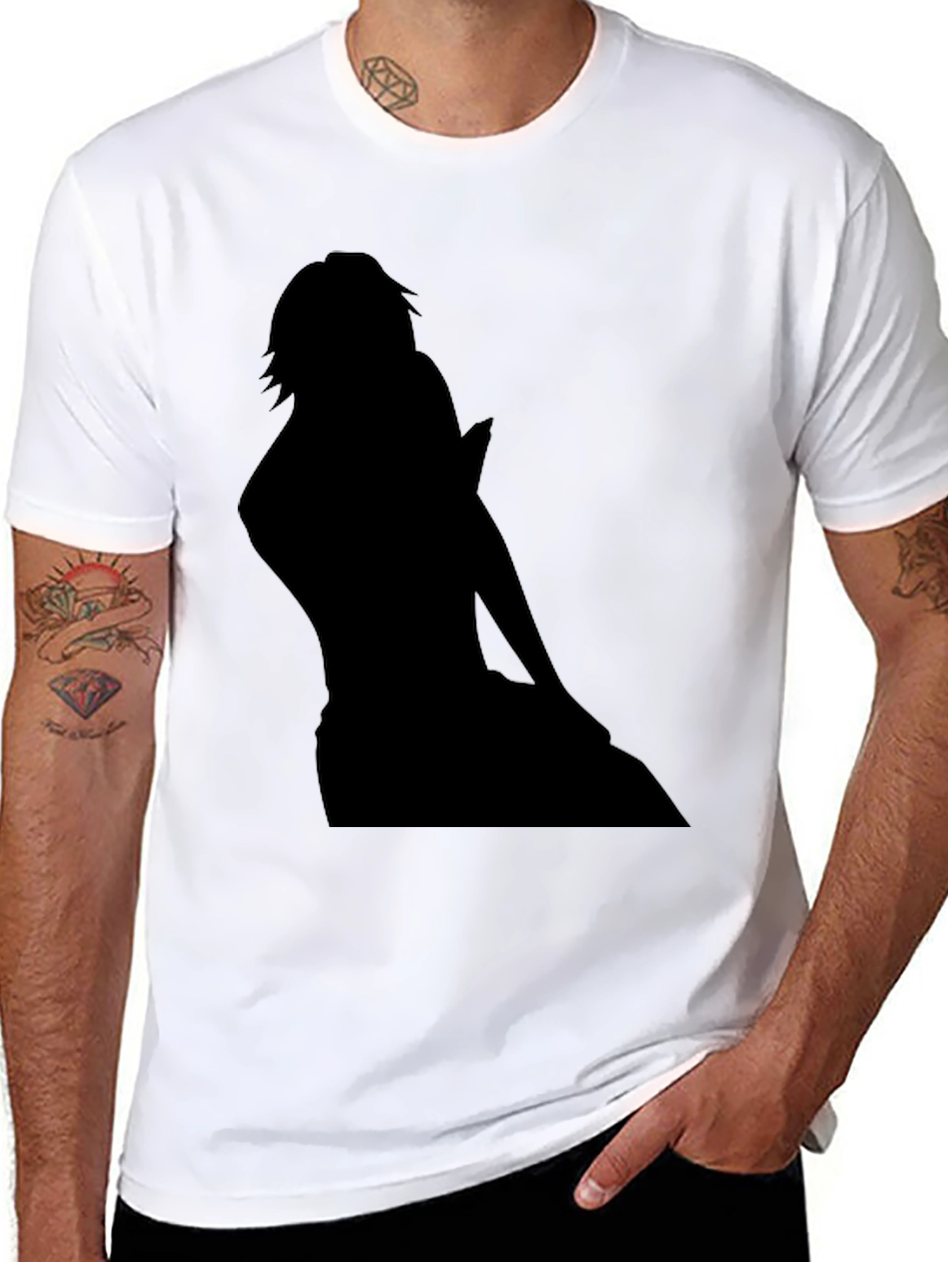 Silhouette Graphic Black T-Shirt