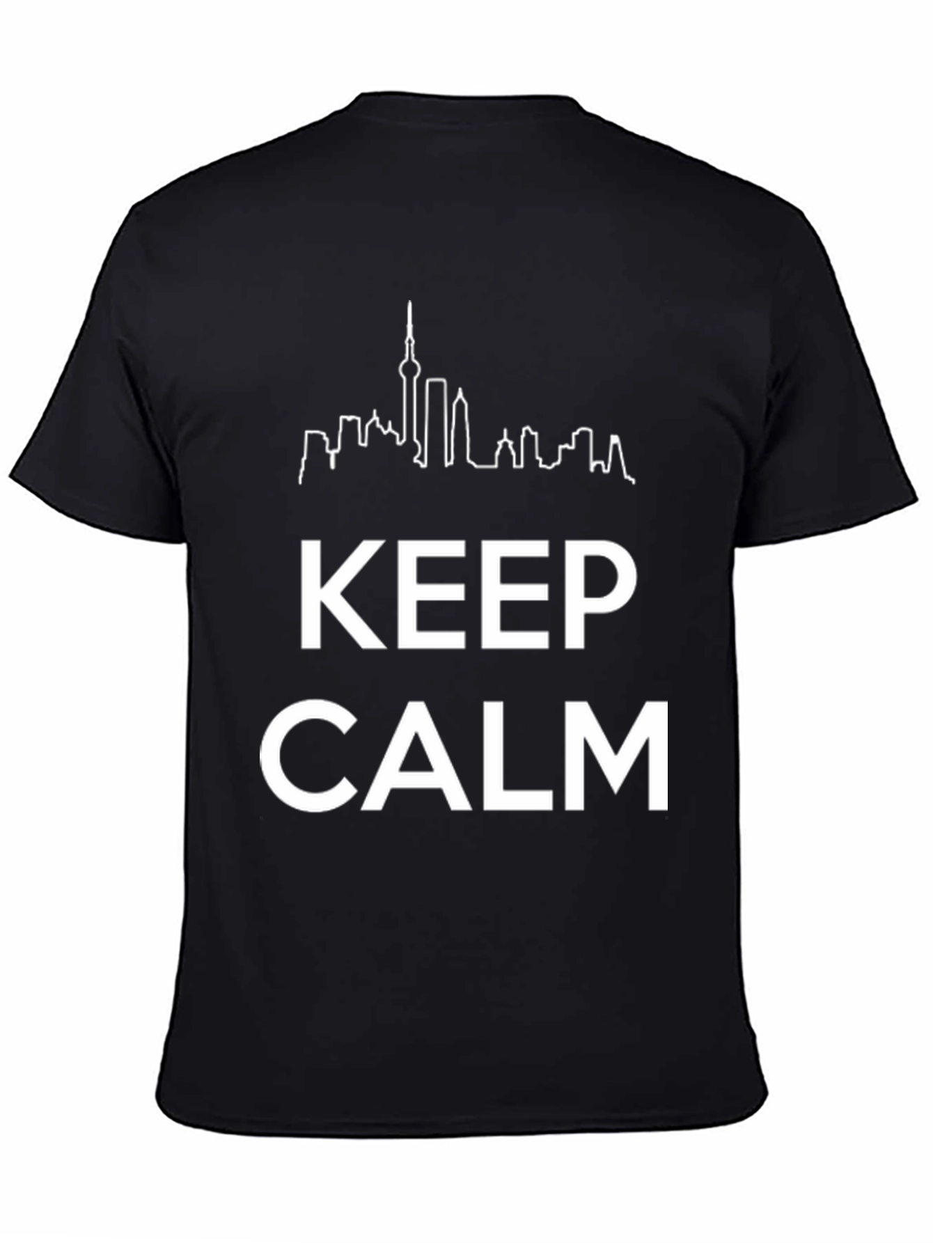 Keep Calm Skyline Black T-Shirt