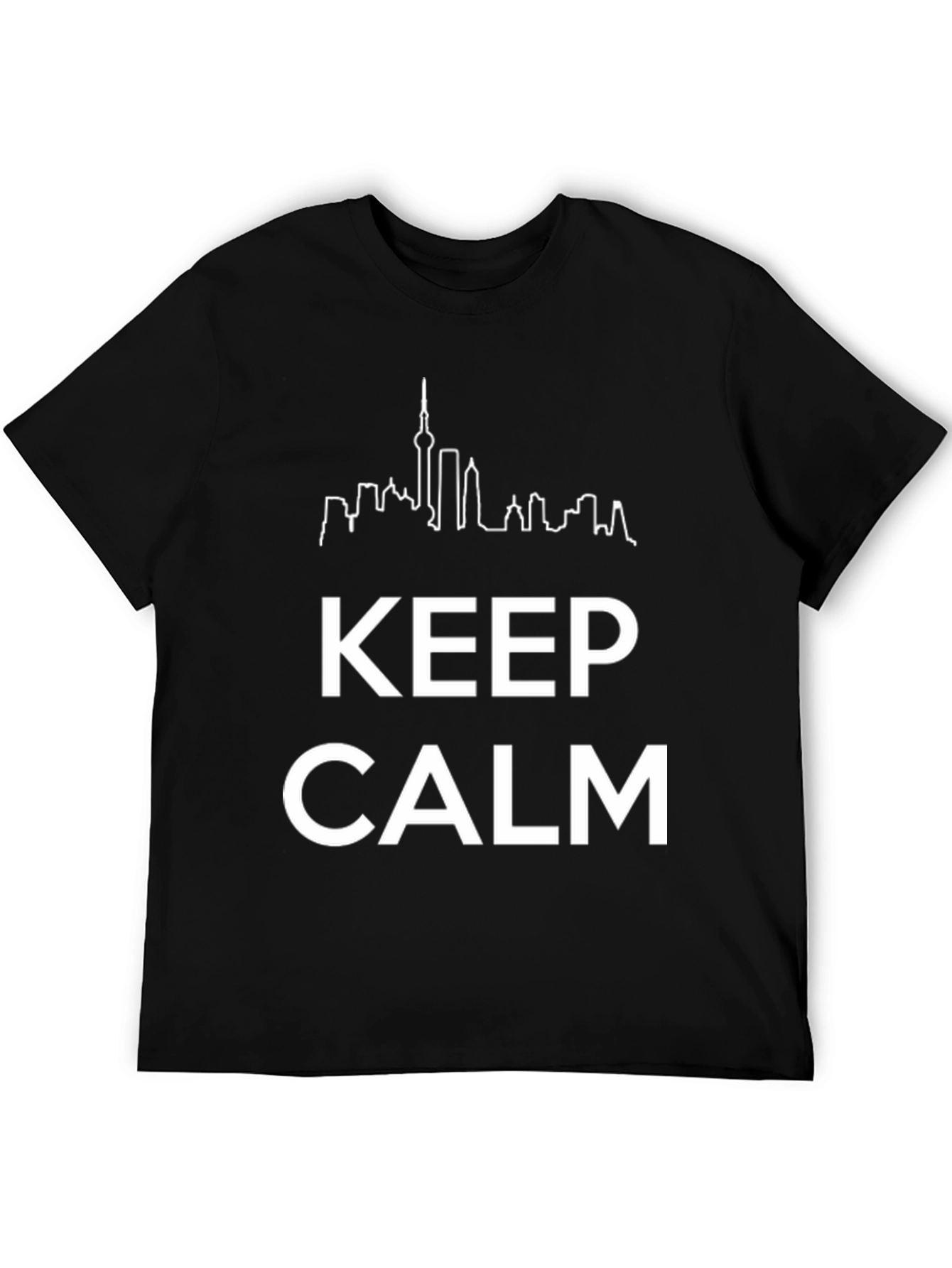 Keep Calm Skyline Black T-Shirt