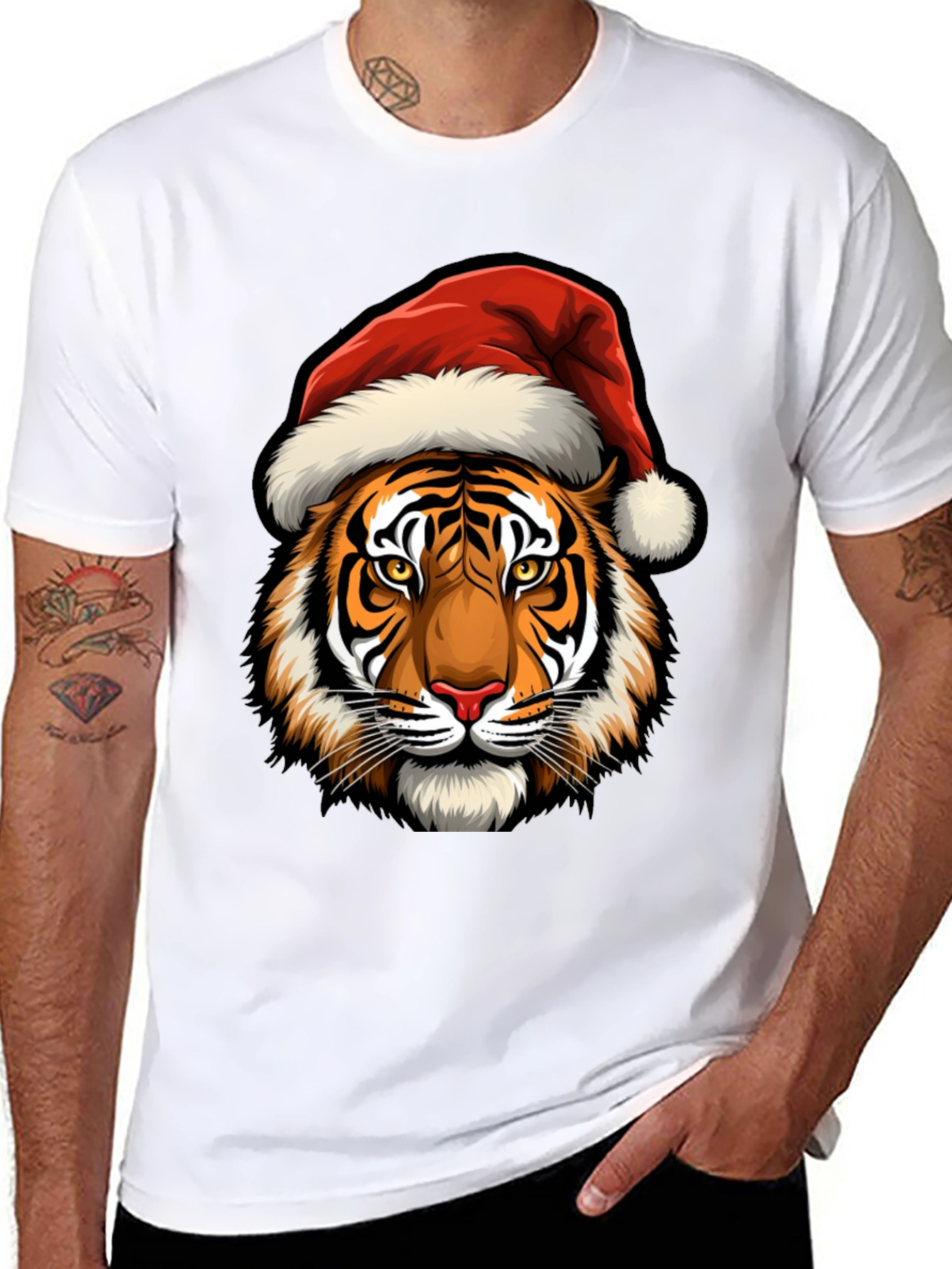 Christmas Tiger Graphic Tee