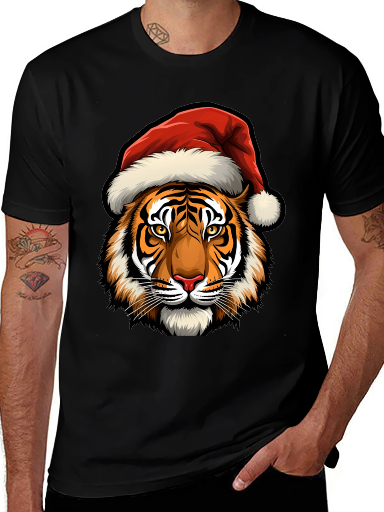 Christmas Tiger Graphic Tee