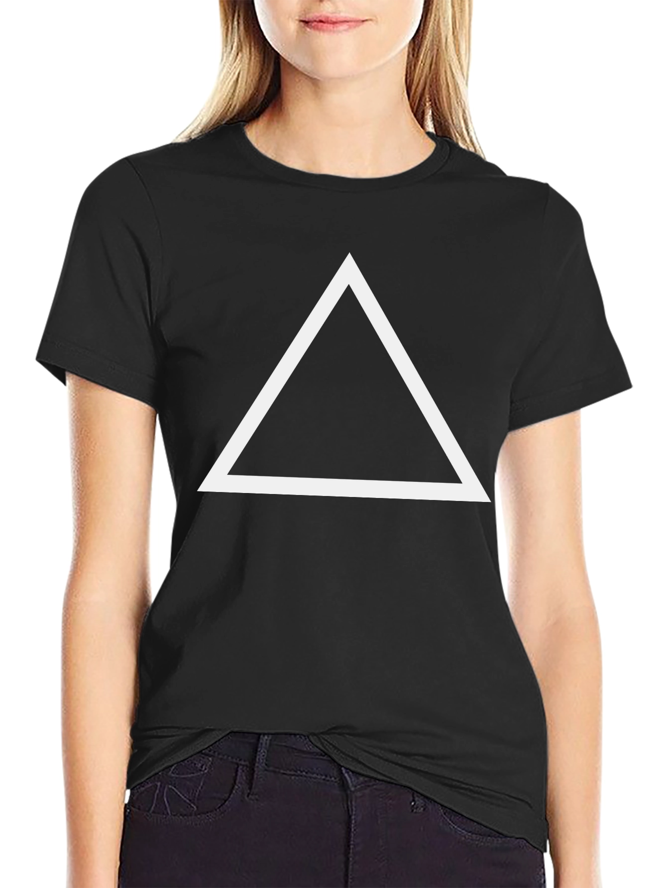 Minimalist Triangle Graphic T-Shirt