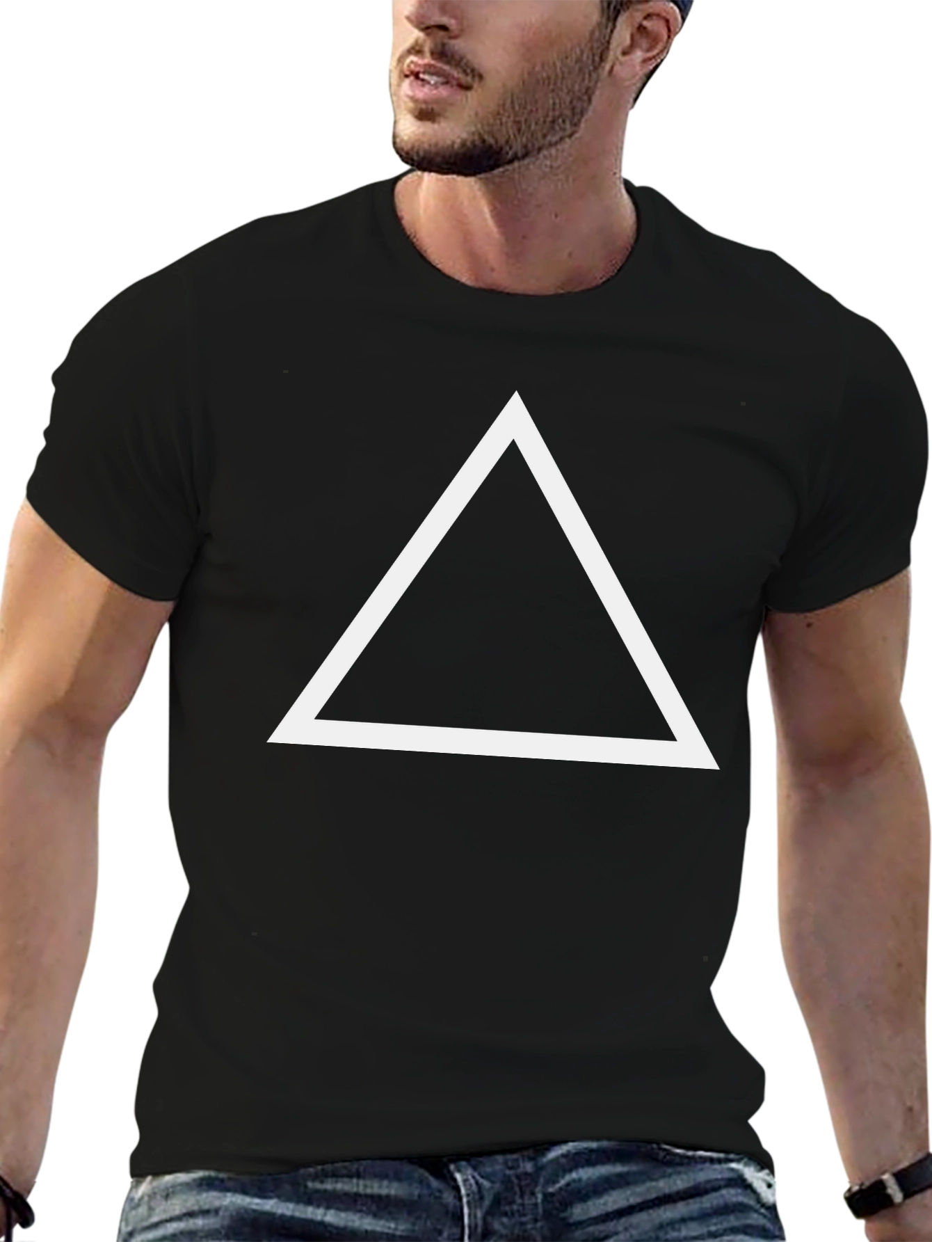 Minimalist Triangle Graphic T-Shirt