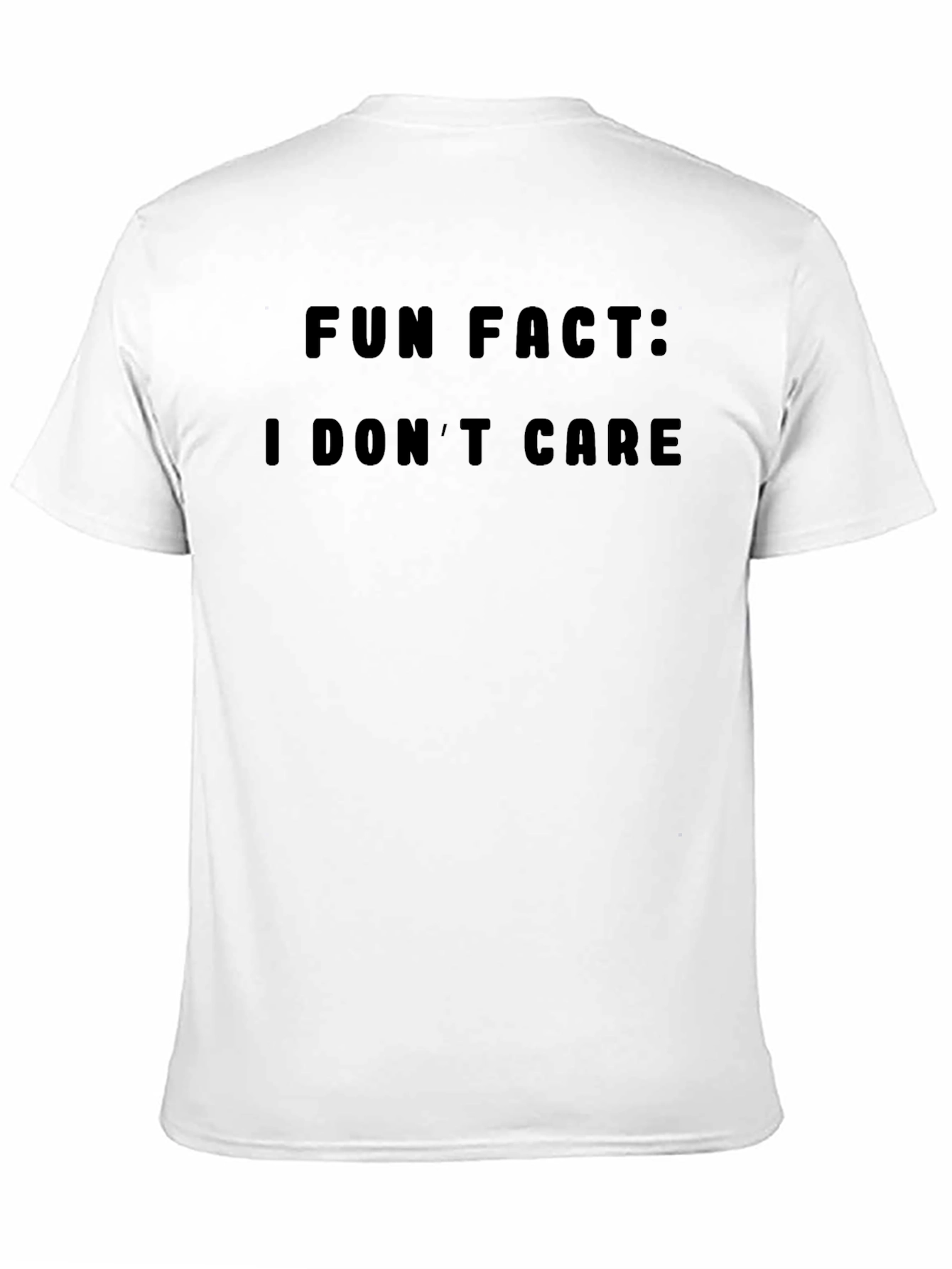 Fun Fact I Dont Care Black Graphic T-Shirt
