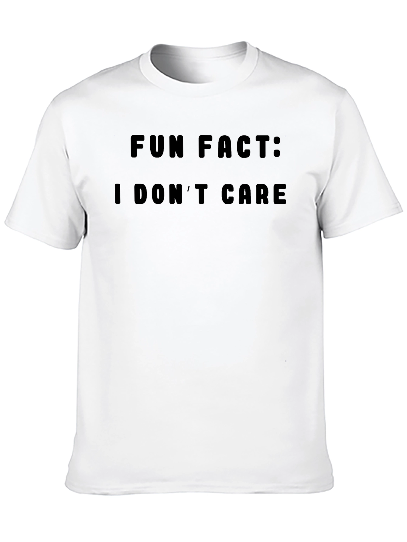 Fun Fact I Dont Care Black Graphic T-Shirt