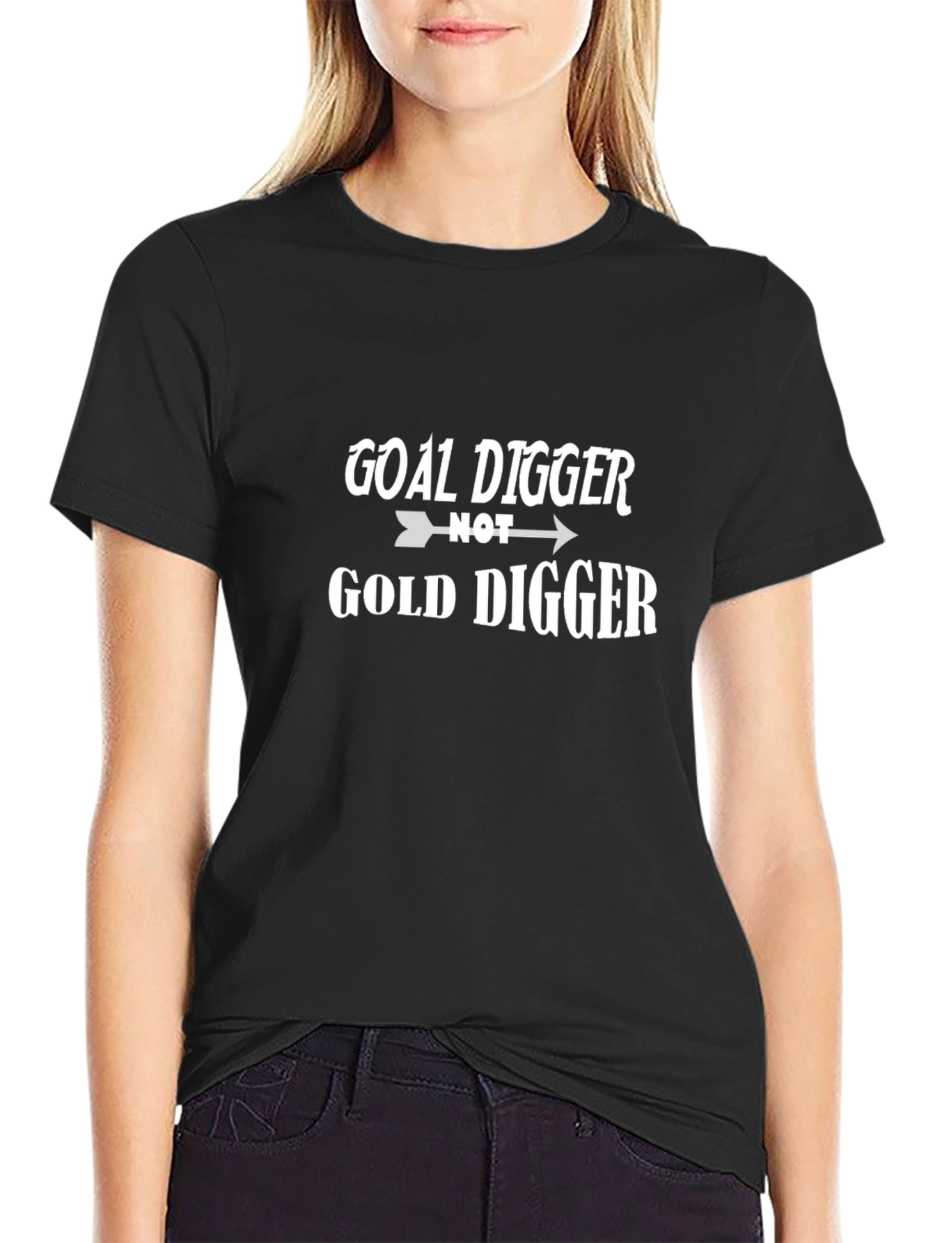 Goal Digger Graphic T-Shirt - Black Cotton Tee