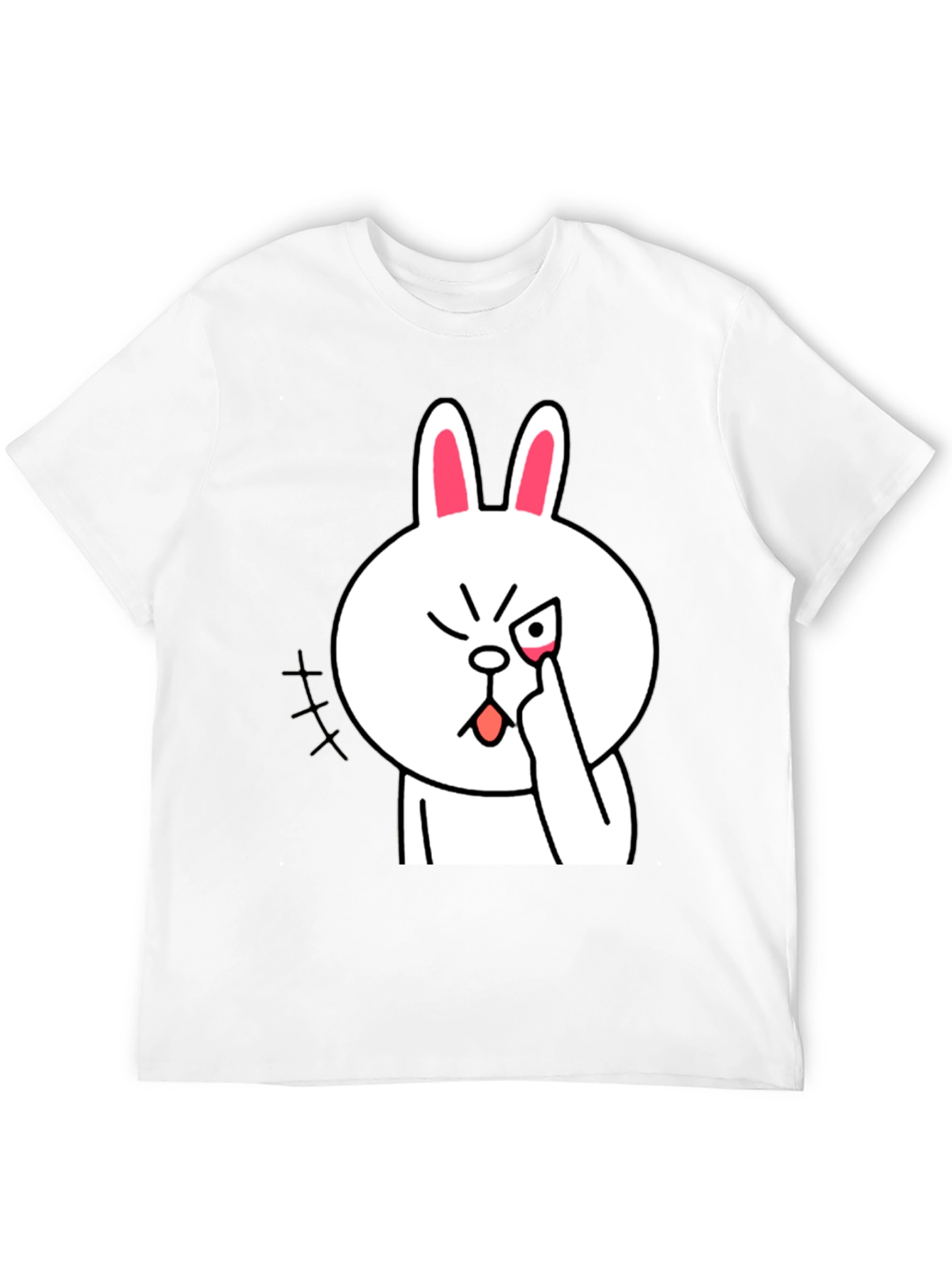 Funny Cartoon Rabbit Graphic T-Shirt
