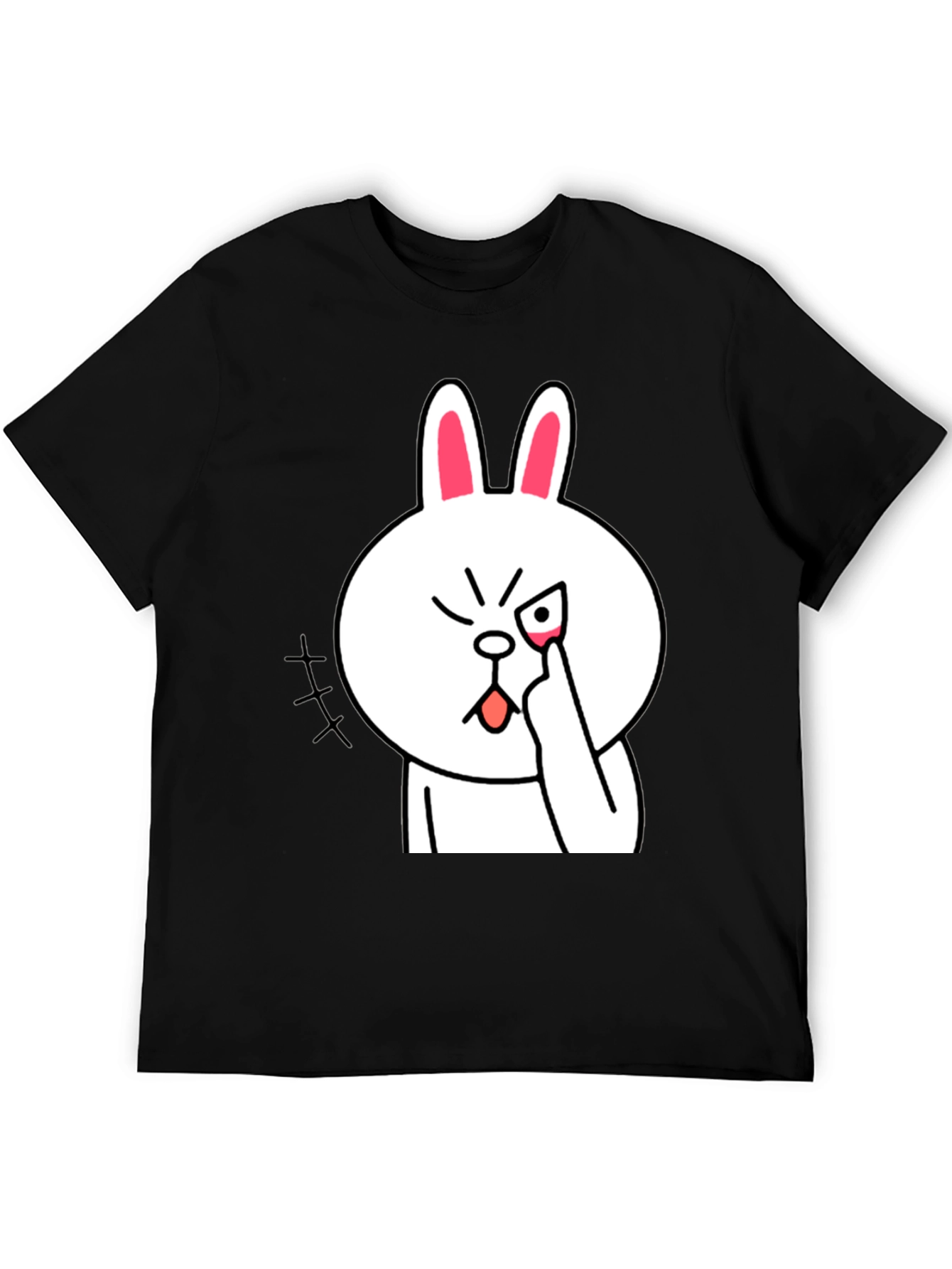 Funny Cartoon Rabbit Graphic T-Shirt