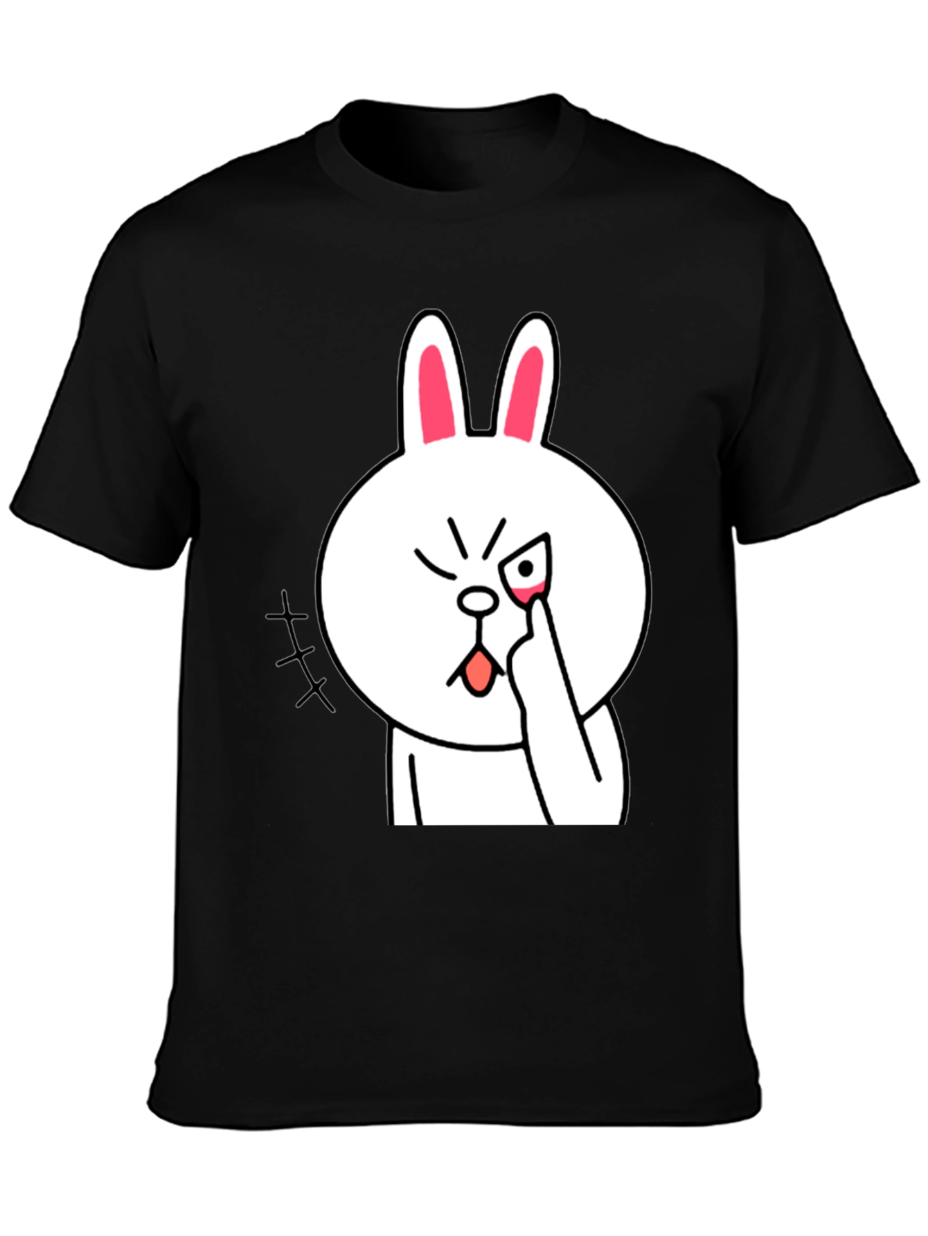 Funny Cartoon Rabbit Graphic T-Shirt