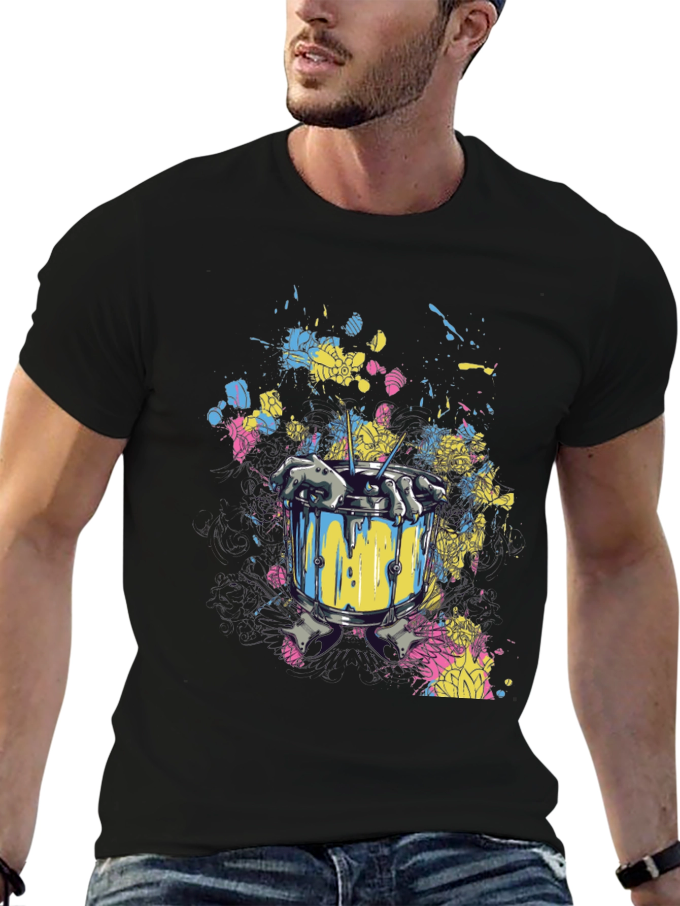 Drum Paint Splash Graphic Tee