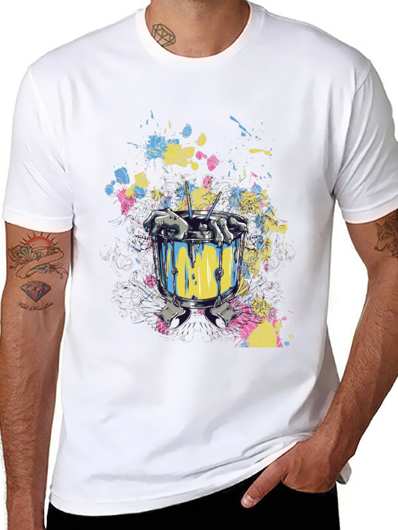 Drum Paint Splash Graphic Tee