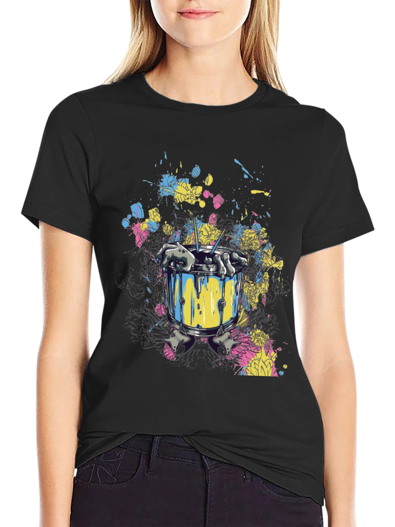 Drum Paint Splash Graphic Tee