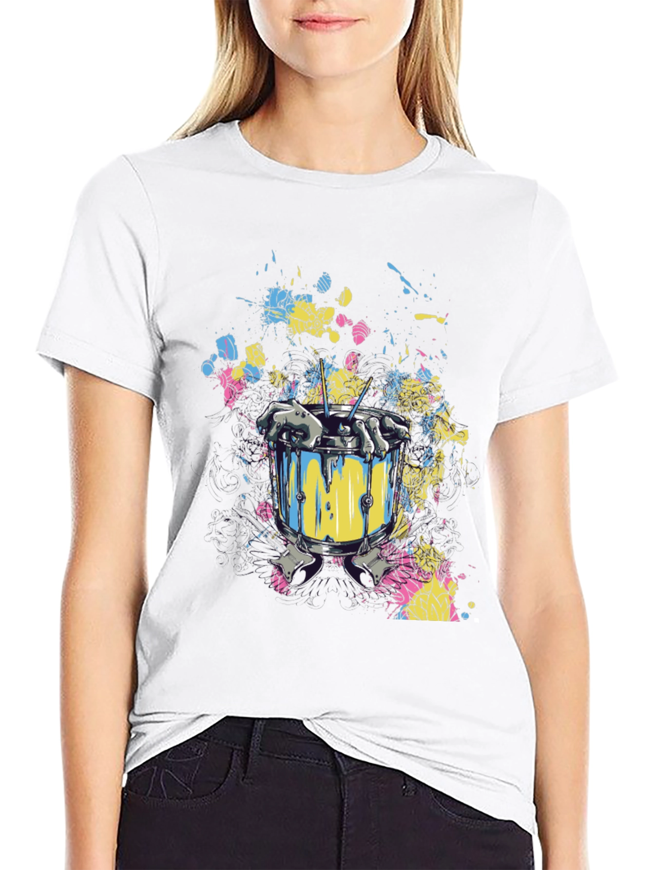 Drum Paint Splash Graphic Tee