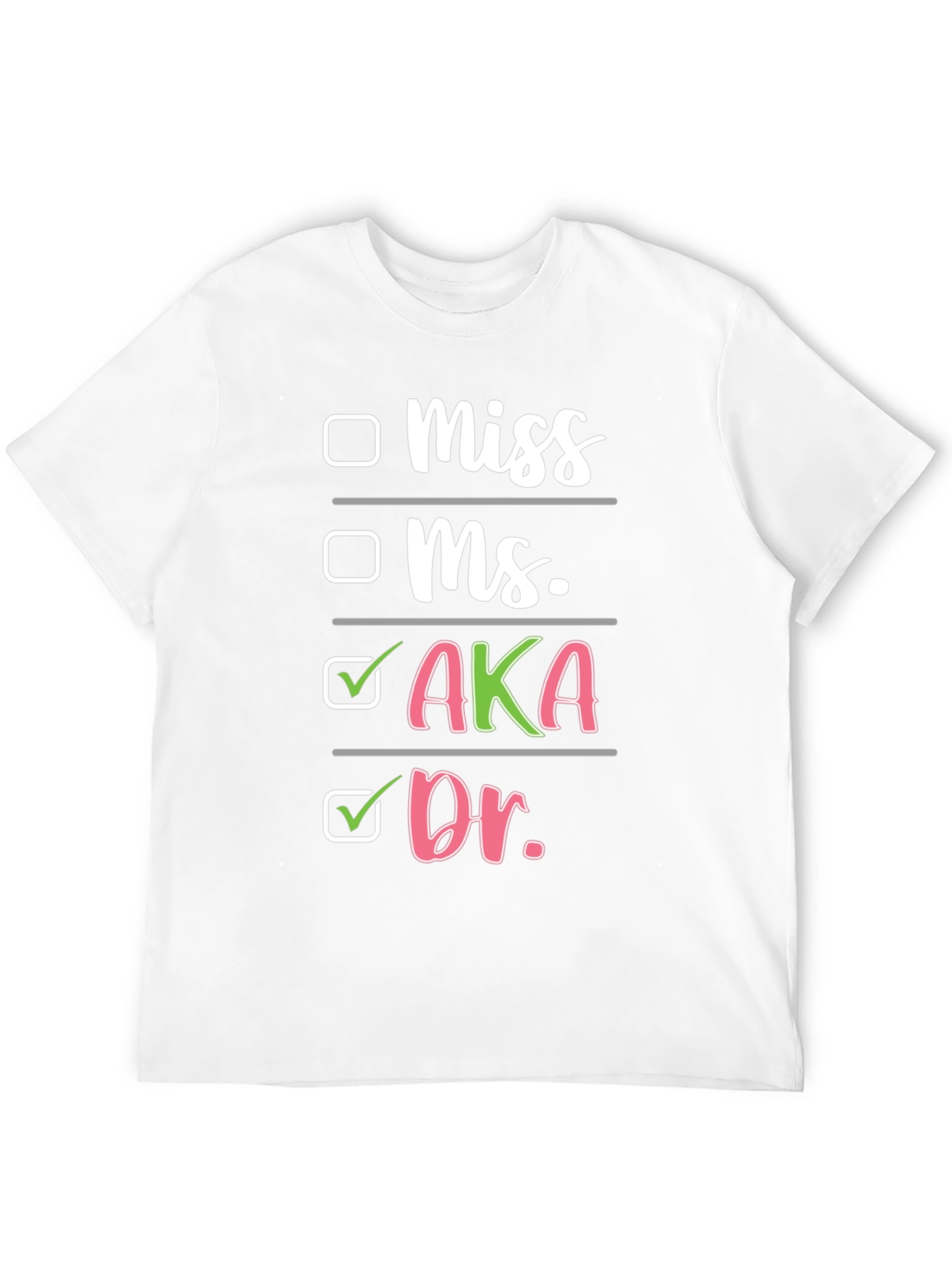 AKA Dr. T-Shirt Black Cotton Blend Novelty
