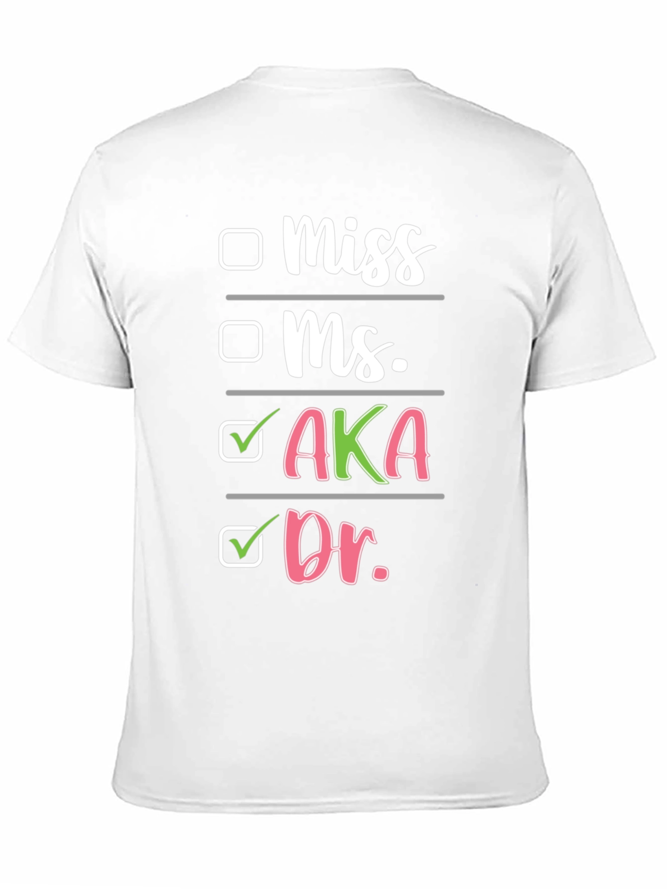 AKA Dr. T-Shirt Black Cotton Blend Novelty