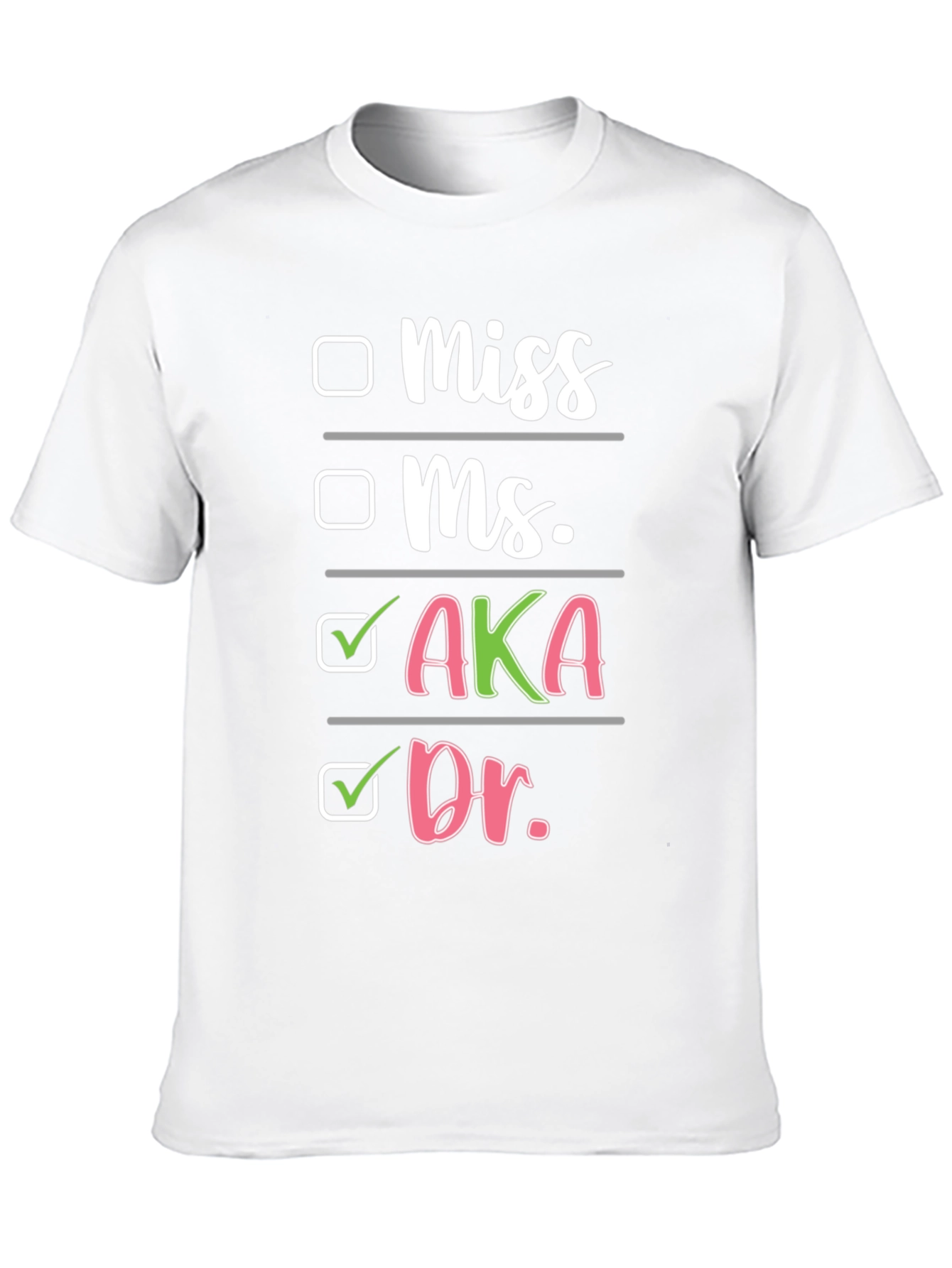 AKA Dr. T-Shirt Black Cotton Blend Novelty