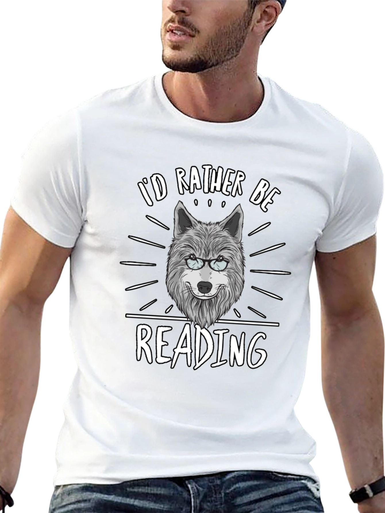 Id Rather Be Reading Wolf T-Shirt