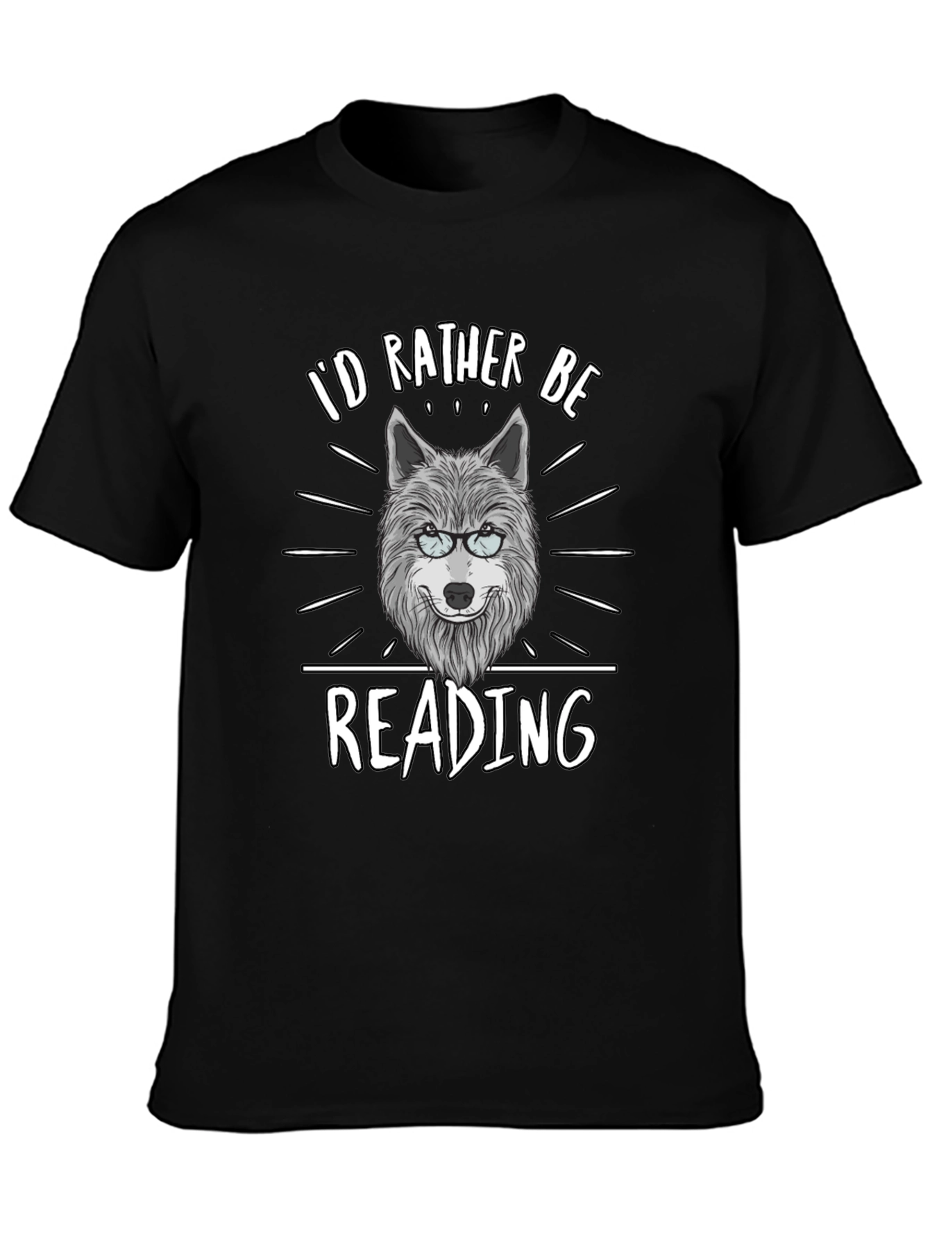 Id Rather Be Reading Wolf T-Shirt