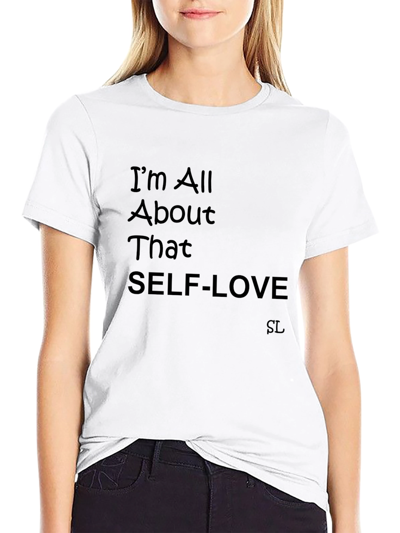 Self-Love Black T-Shirt - Positive Message Tee