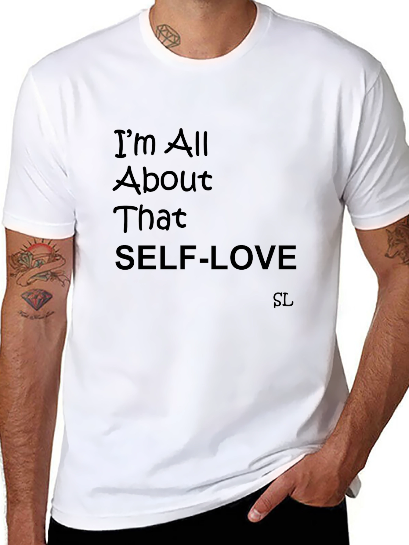 Self-Love Black T-Shirt - Positive Message Tee