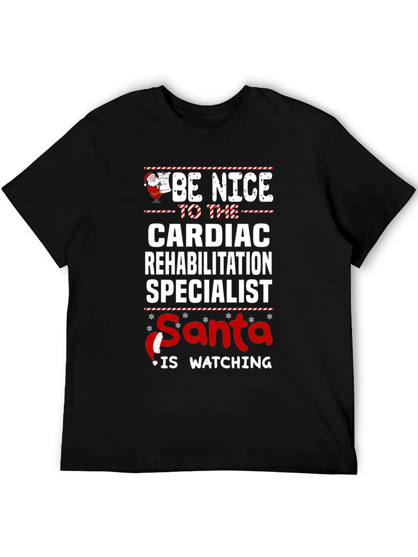 Cardiac Rehab Specialist Santa Watching Christmas T-Shirt