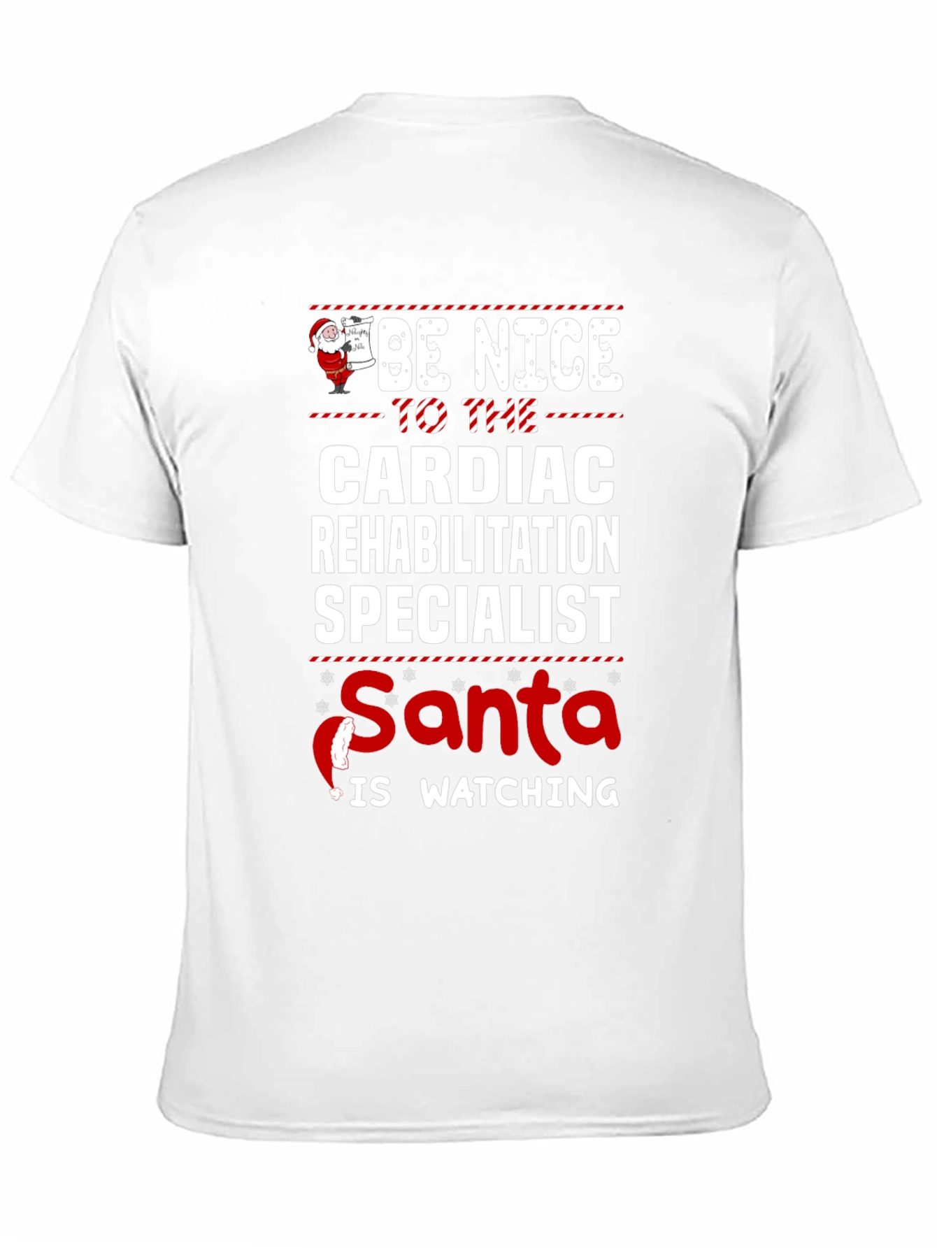 Cardiac Rehab Specialist Santa Watching Christmas T-Shirt