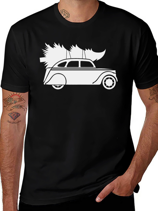 Vintage Car Christmas Tree T-Shirt
