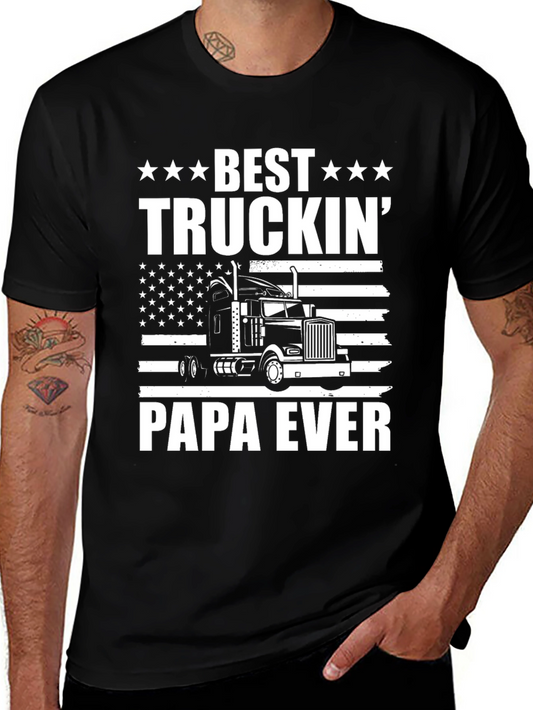 Best Truckin Papa Ever Graphic Tee
