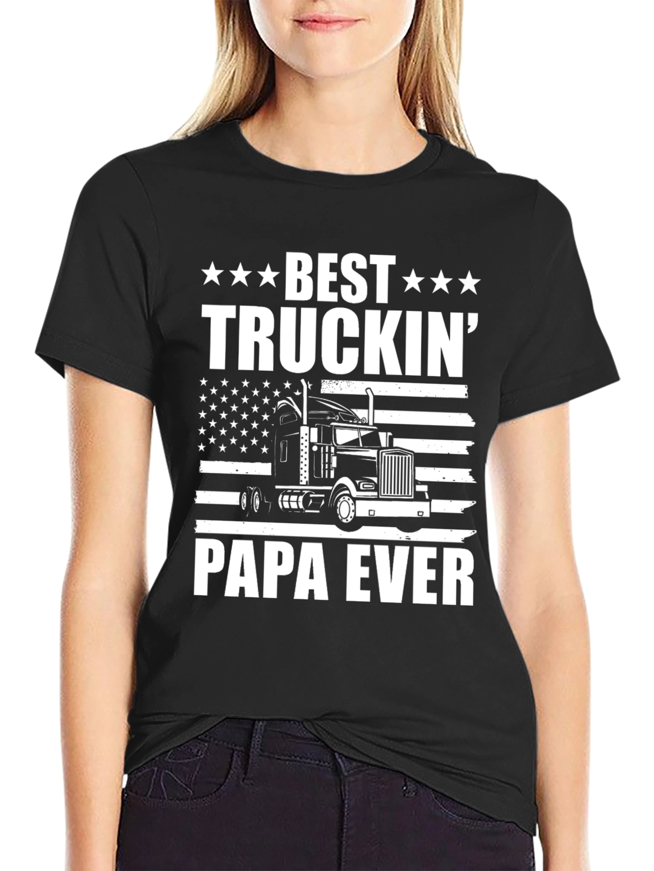 Best Truckin Papa Ever Graphic Tee
